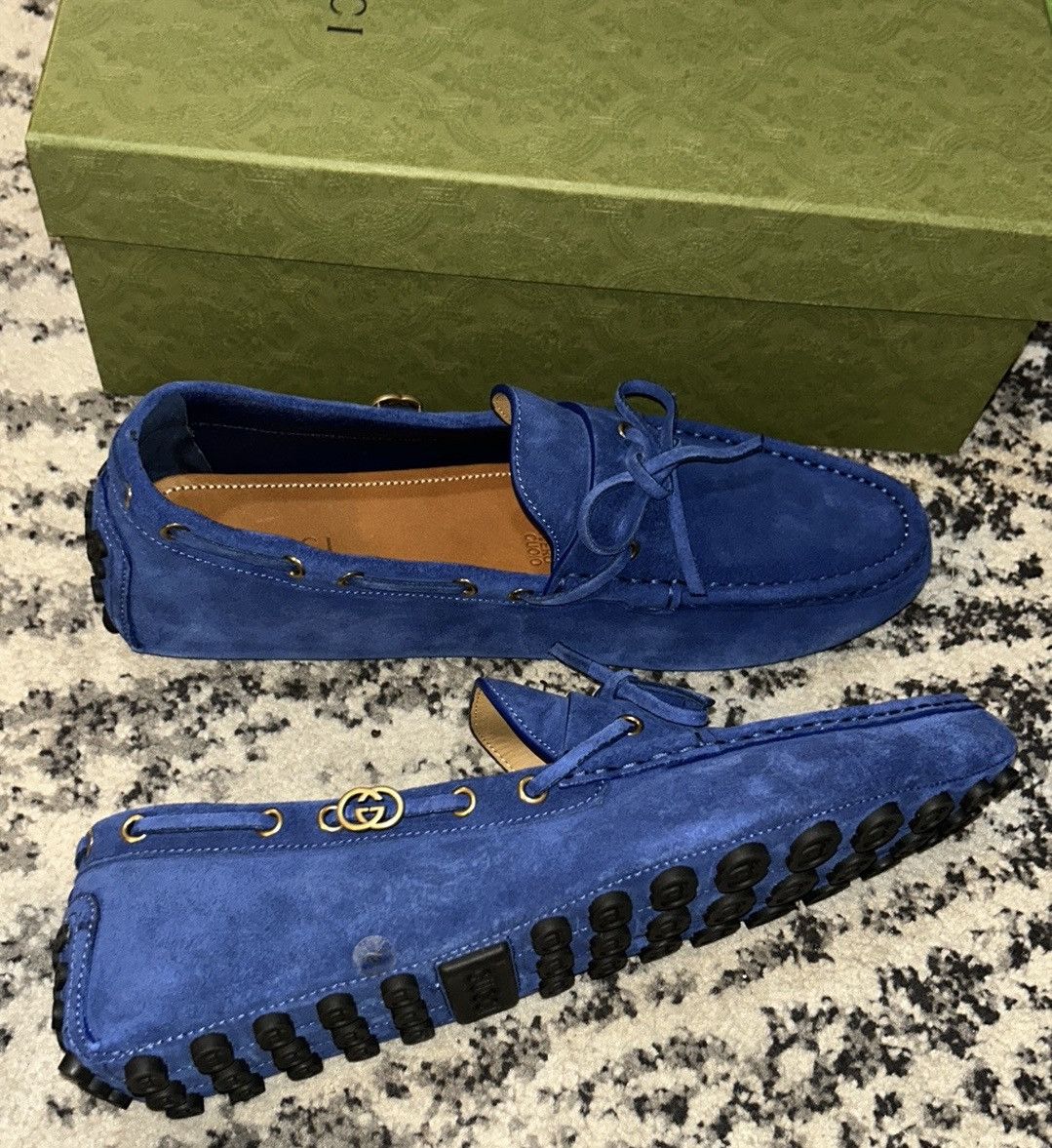 Gucci Gucci Interlocking G Driving Loafer Moccasin Leather Suede Size US 12 / EU 45 - 4 Thumbnail
