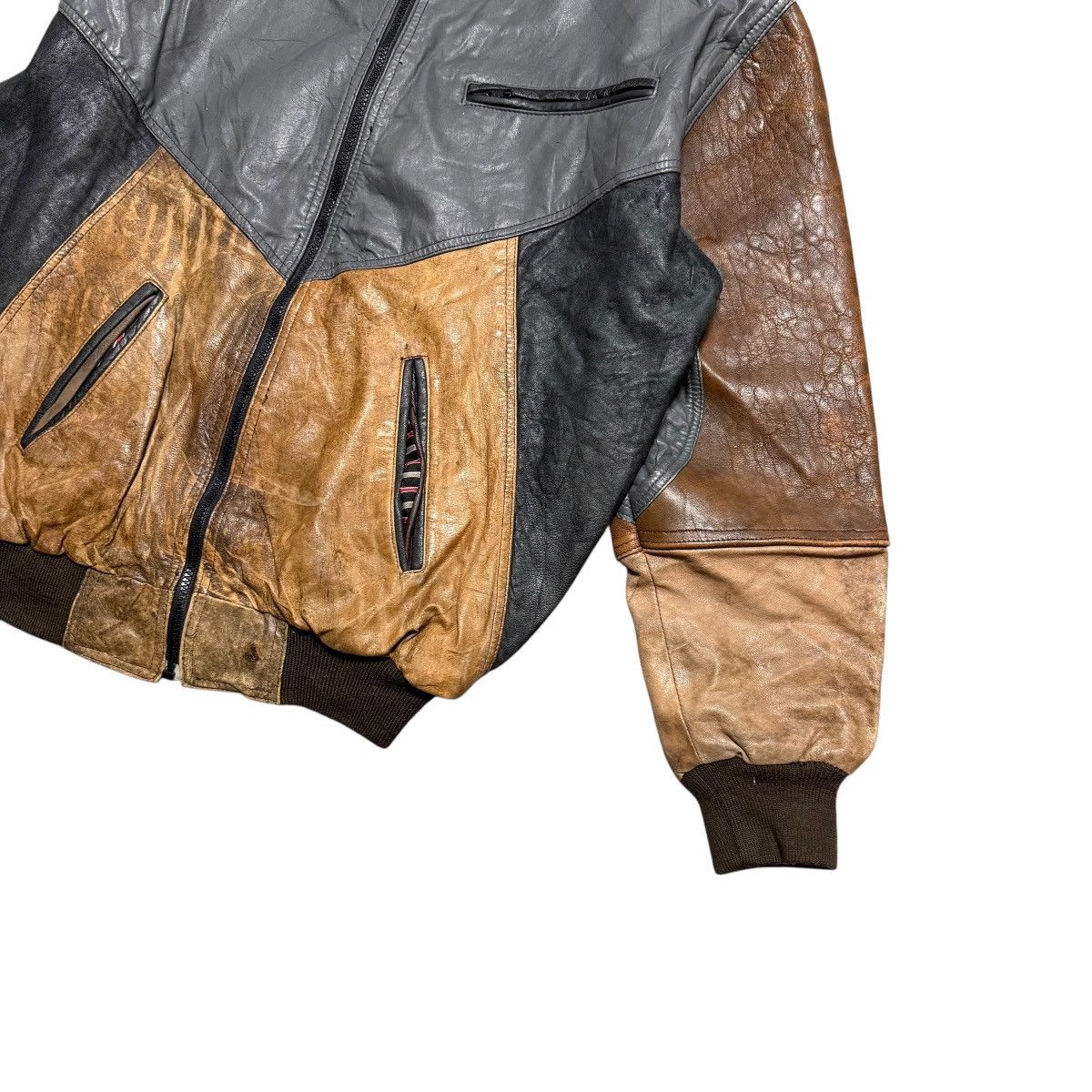 Other Jackson Color Block Leather Jacket Size US L / EU 52-54 / 3 - 4 Thumbnail