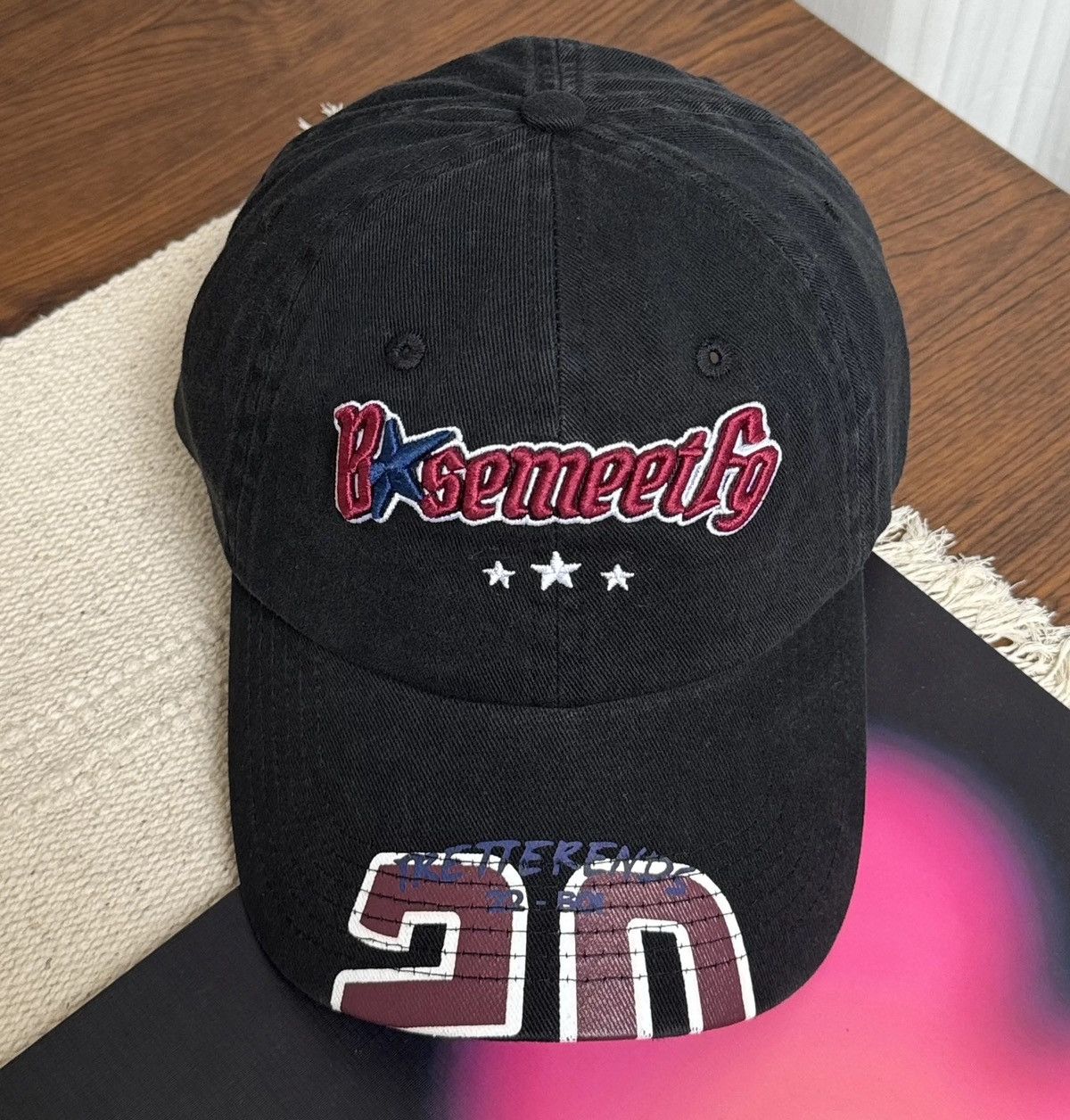 Japanese Brand Blokecore retro embroidered cap hat y2k aesthetic Size ONE SIZE - 4 Thumbnail