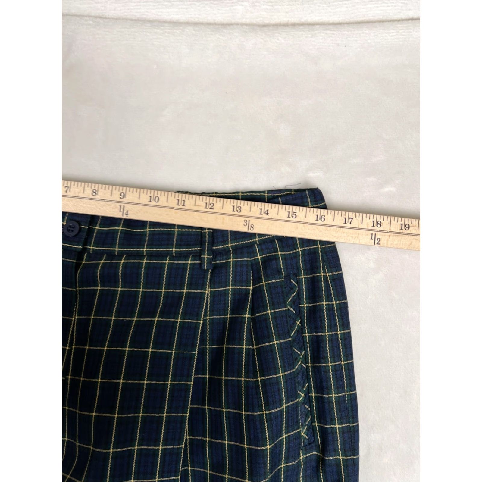 Pendleton VINTAGE Pendleton Pants Womens 16 Blue Plaid Wool Pleated Tapered Dress Workwear Pants Womens Blue Plaid Wool Pleated Tapered Workwear Size 38" / US 16 / IT 52 - 3 Thumbnail