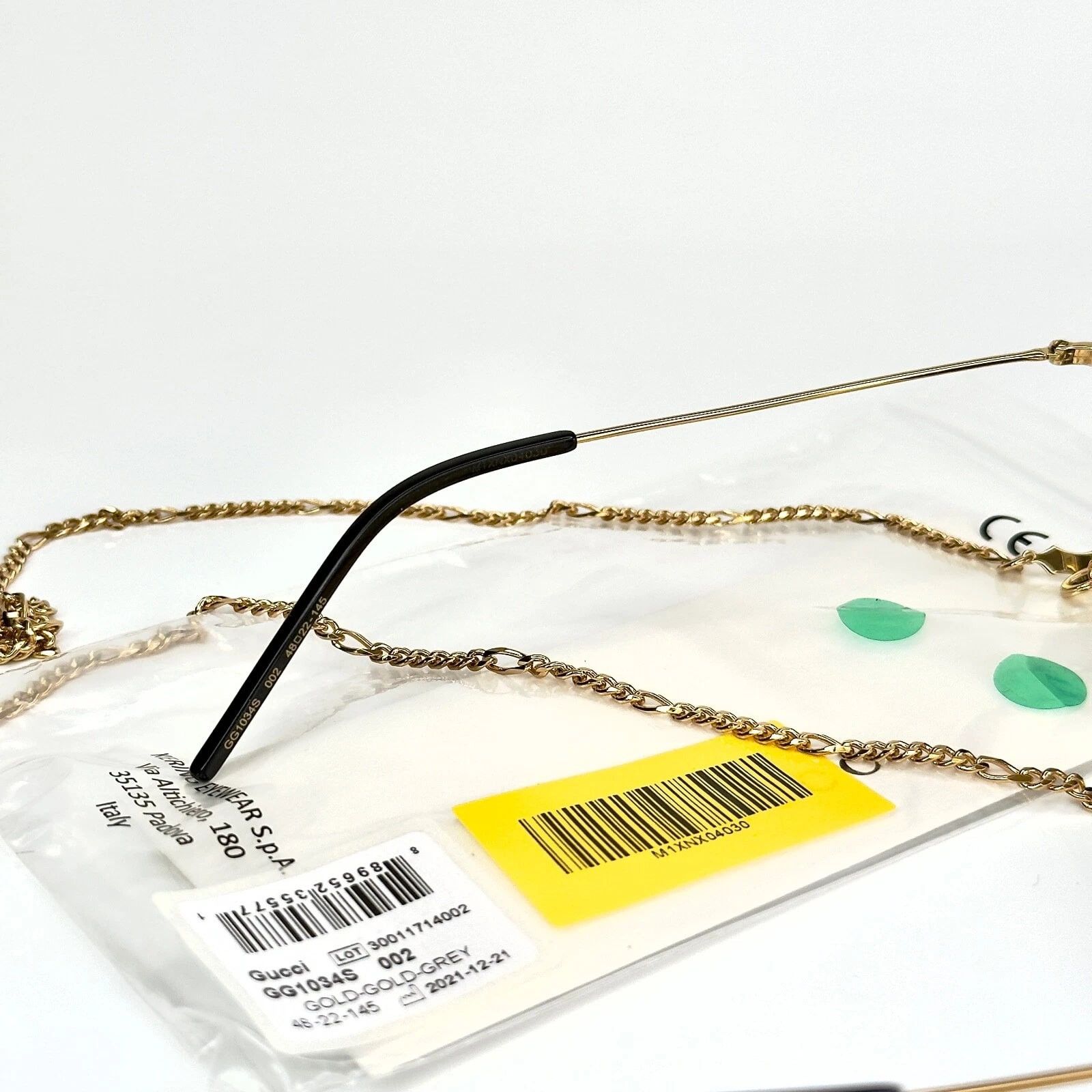Gucci GUCCI GG1034S 1034 ARIA Pinke-nez Gold Chain 002 002 Size ONE SIZE - 8 Thumbnail