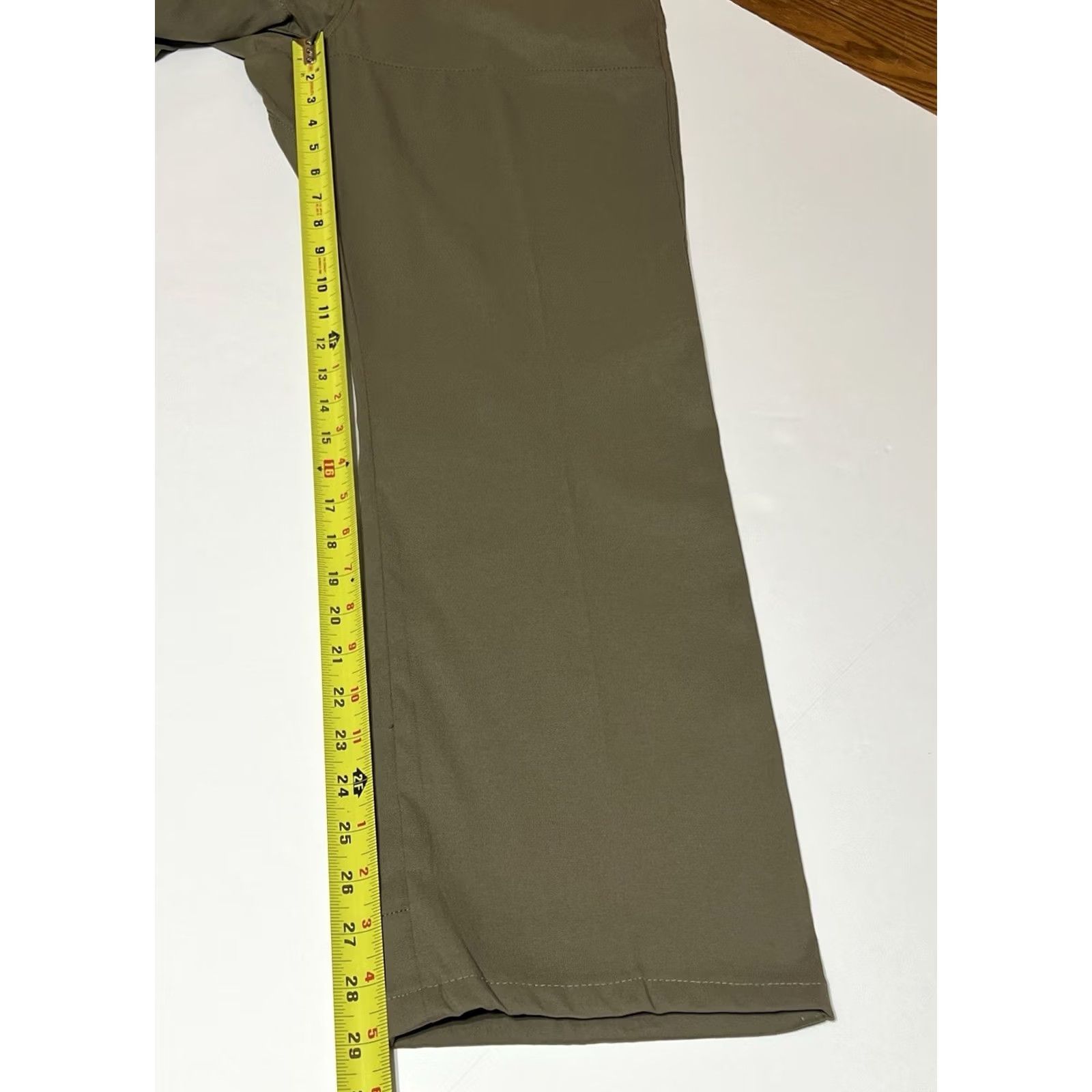 Wrangler Wrangler ATG Men's Synthetic Utility Pants Brown 33x29 Regular Nylon Spandex Pockets Zip Button Outdoor Hiking Casual Mens Size US 33 - 5 Thumbnail