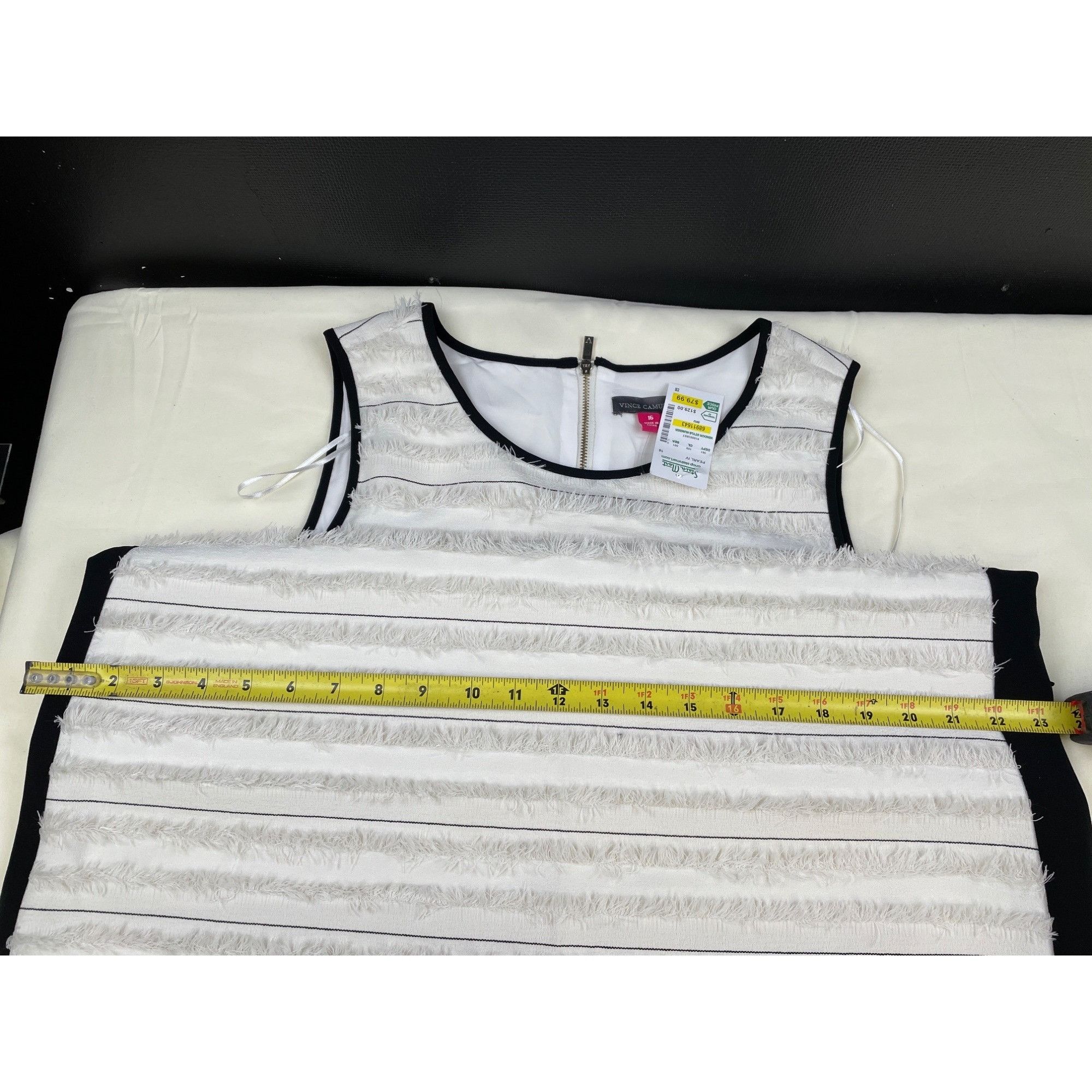 Vince Camuto Vince Camuto Women's Off White/ Black Sleeveless Dress Size Size XXL / US 16-18 / IT 52-54 - 9 Thumbnail