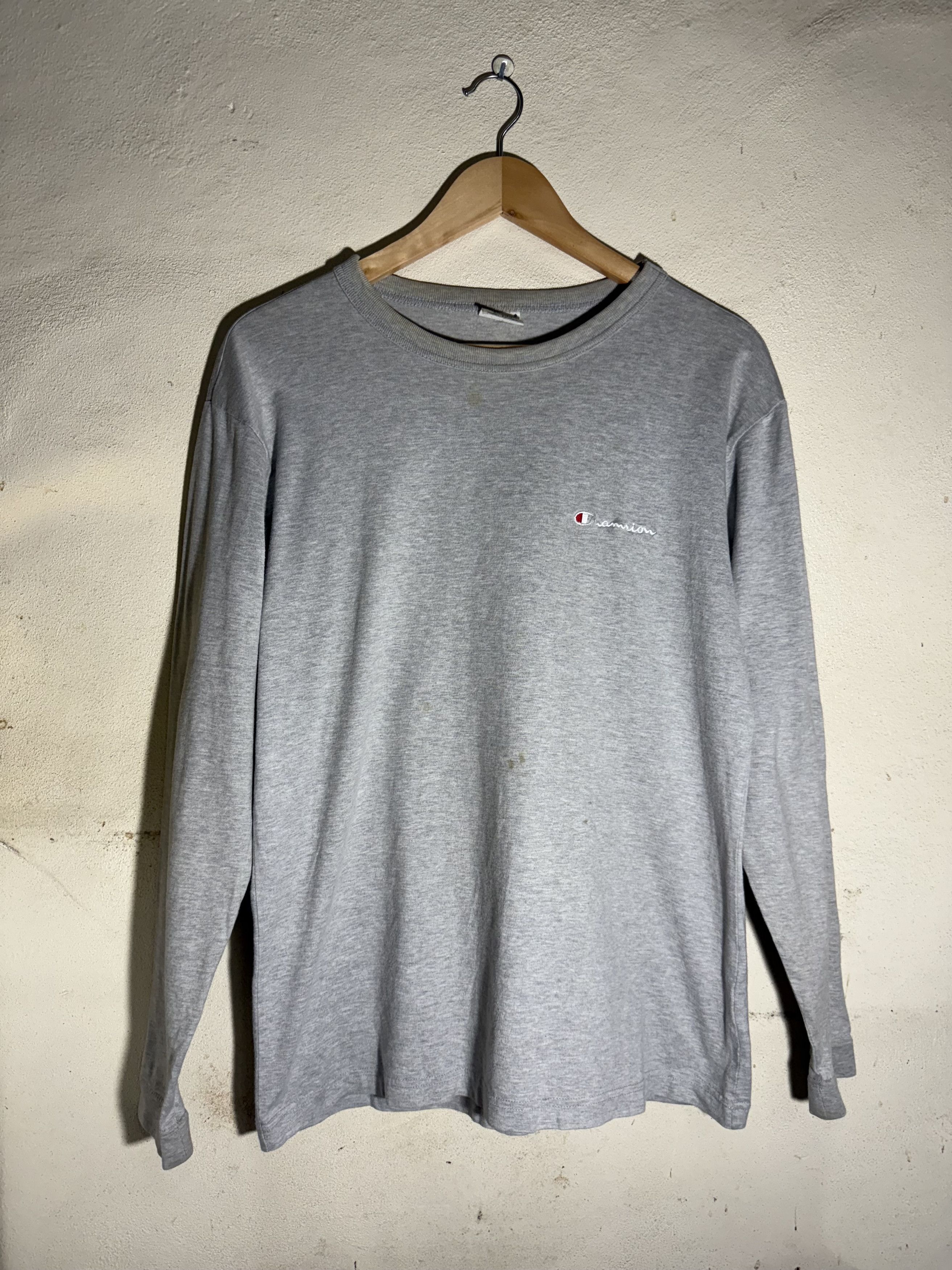 Champion Champion Japan C3-Q430 Long Sleeve Tee – Heather Grey Size US L / EU 52-54 / 3 - 2 Thumbnail