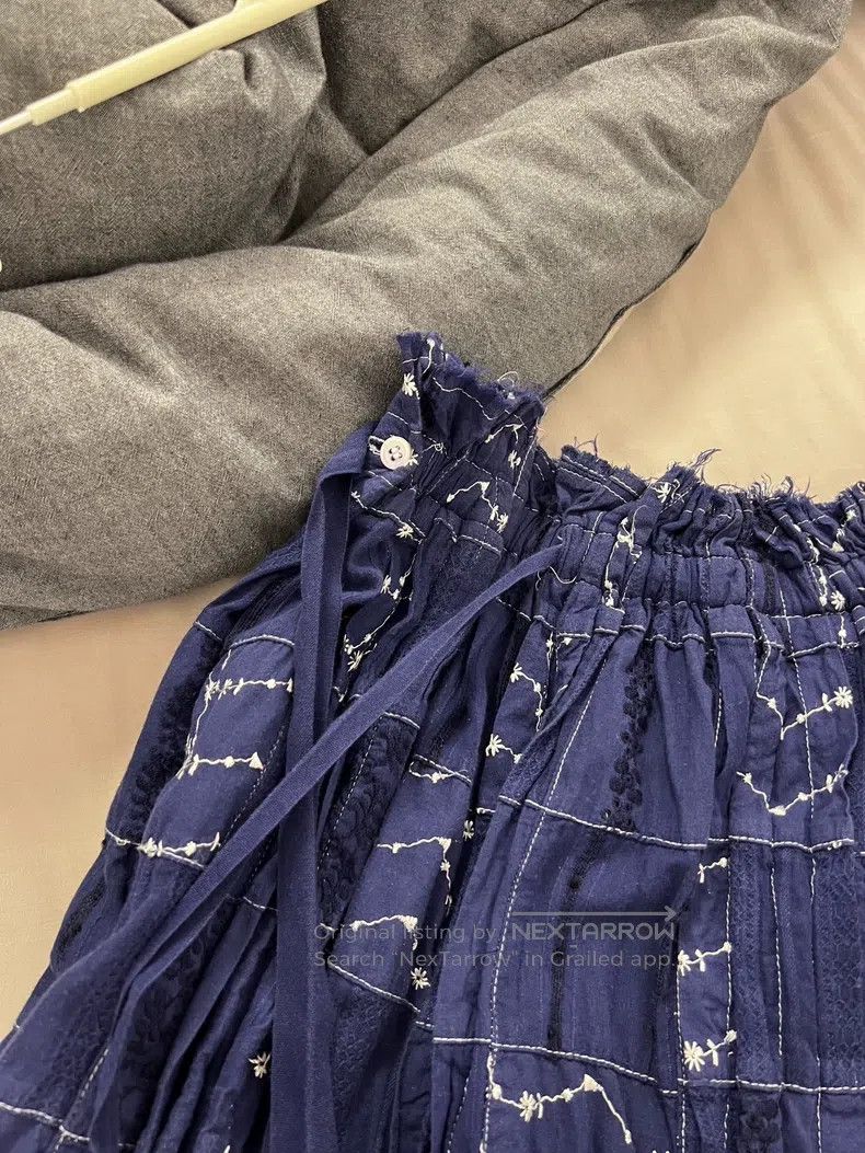 Comme des Garcons Comme des Garcons size S Patchwork indigo-dyed skirt Size 23" - 7 Thumbnail