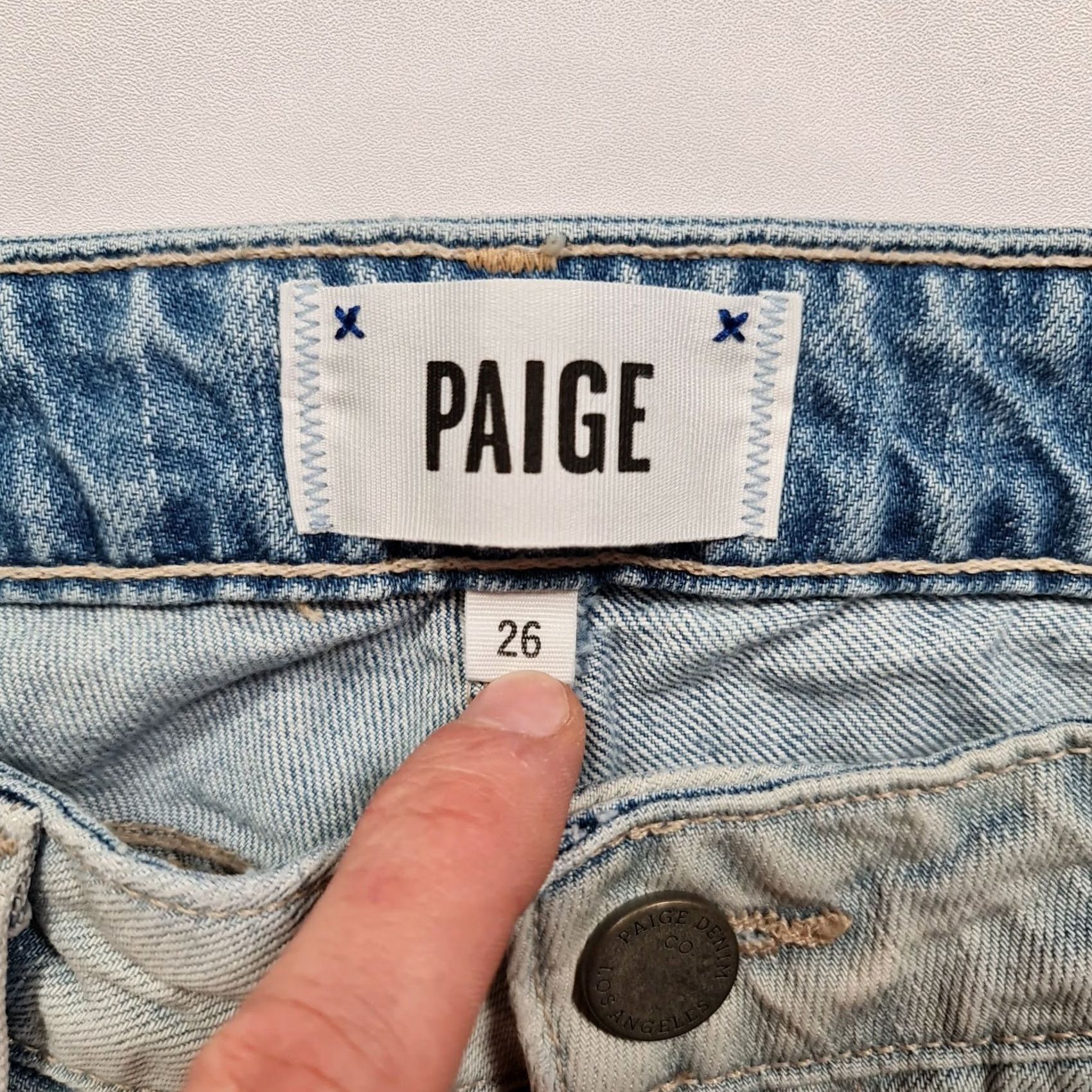 Paige Paige Womens Jeans W26 Skinny Low Rise Distressed Boyfriend Fit Denim Size 26" / US 2 / IT 38 - 3 Thumbnail