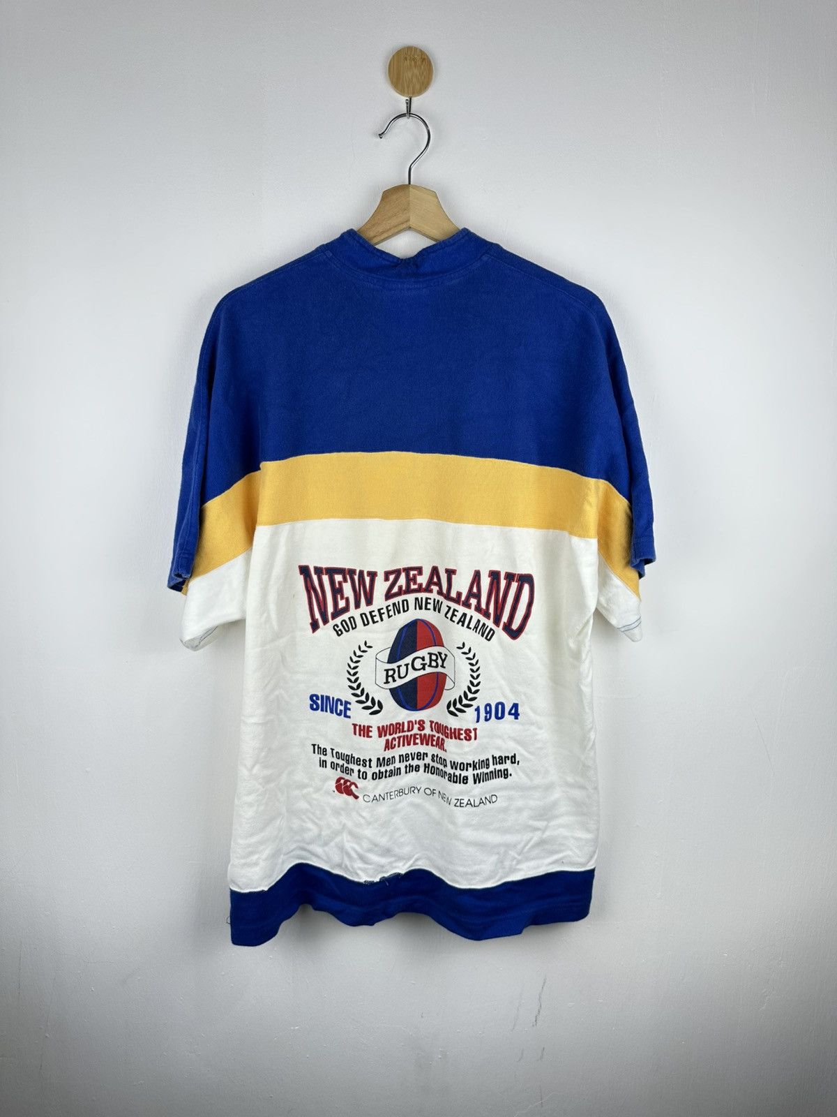 Canterbury of New Zealand × Vintage Vintage 90s Canterbury Of New Zealand Rugby Tee Size US L / EU 52-54 / 3 - 2 Thumbnail