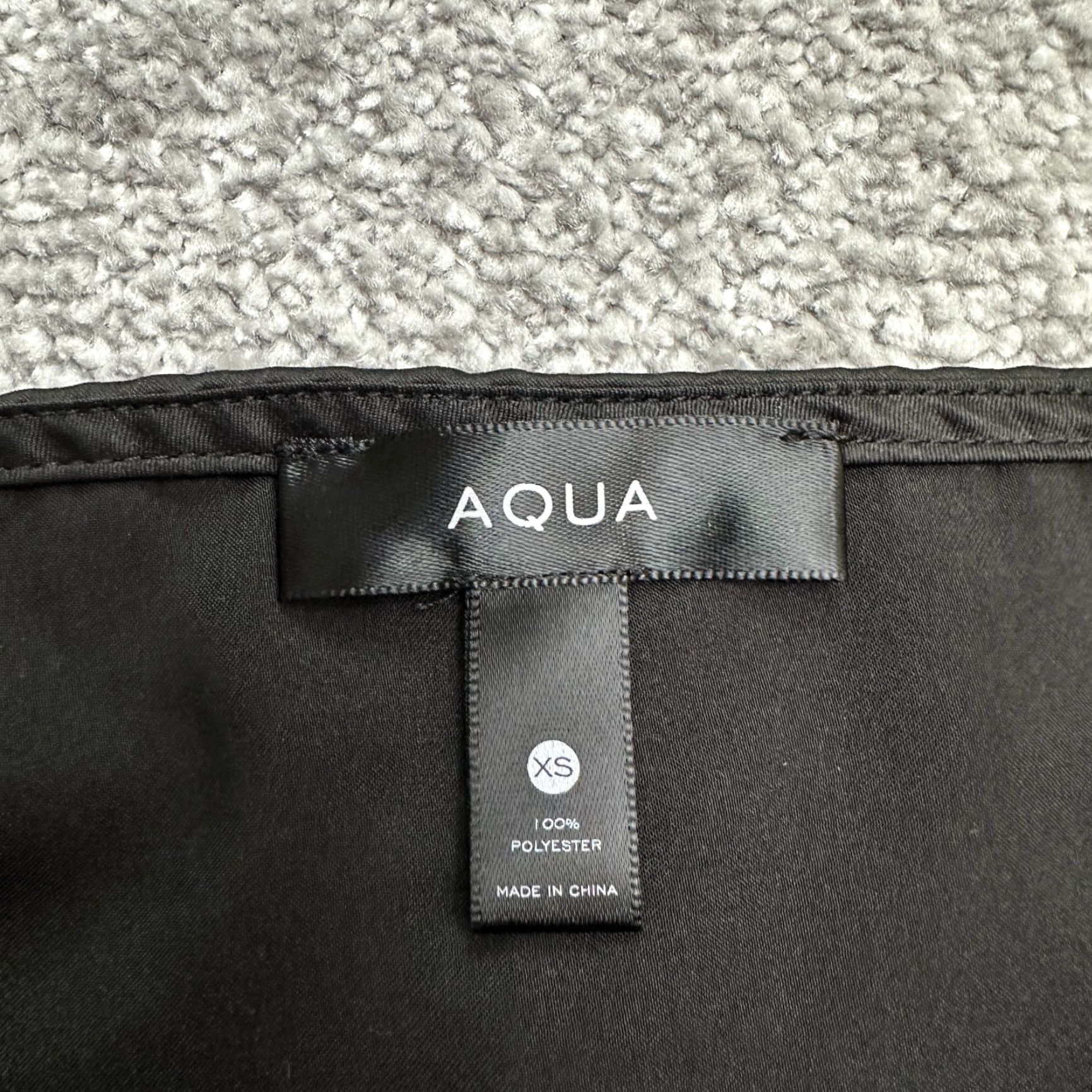 AQUA Aqua Shirt Womens XS Black Cropped Tank Satin Ruched Spaghetti Strap Cropped Top Casual Vintage No Size XS / US 0-2 / IT 36-38 - 6 Thumbnail