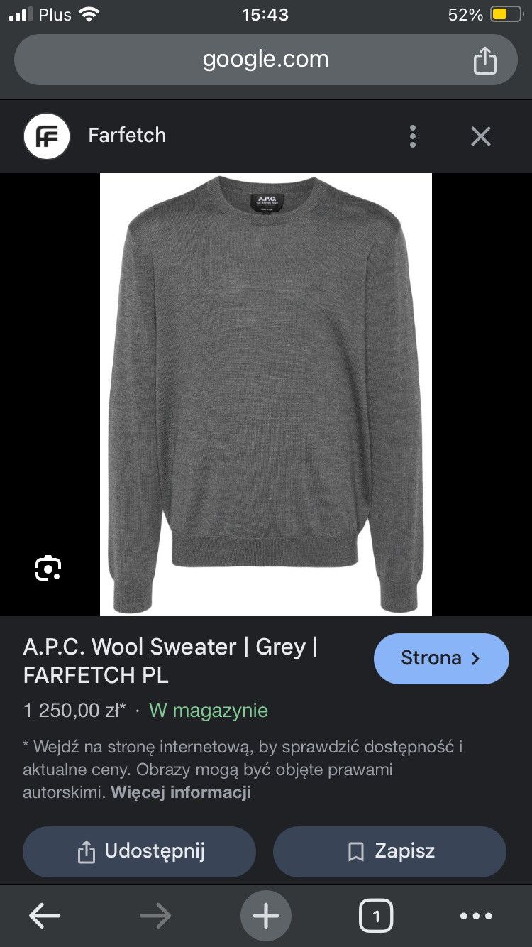 A.P.C. × Vintage A.P.C Wool warm knitwear sweater S y2k luxury drip old money Size US S / EU 44-46 / 1 - 2 Thumbnail