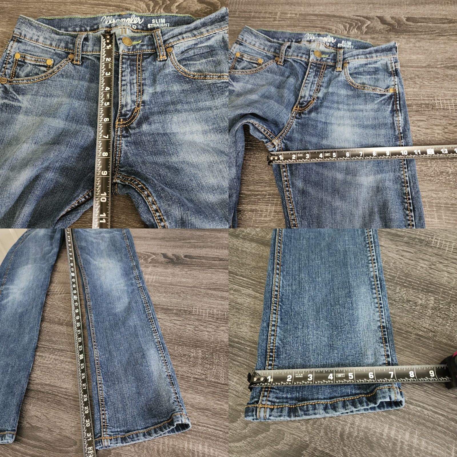 Wrangler Wrangler Retro Jeans Mens Slim Straight 30x32 Blue Denim Cowboy Wrangler Retro Size US 30 / EU 46 - 8 Thumbnail