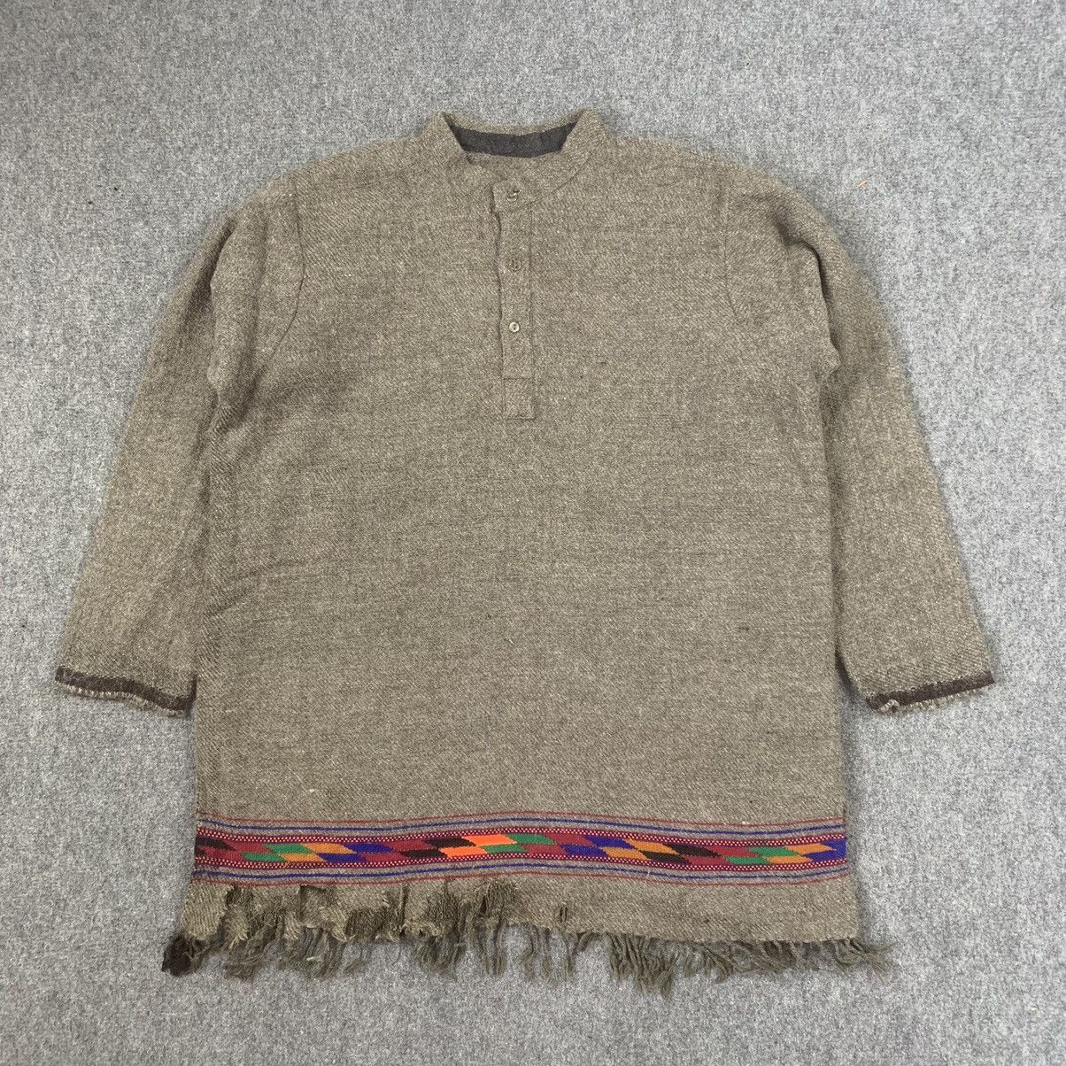 Japanese Brand Vintage 90s Distressed Native Knitwear Pullover Sweater Size US M / EU 48-50 / 2 - 1 Thumbnail