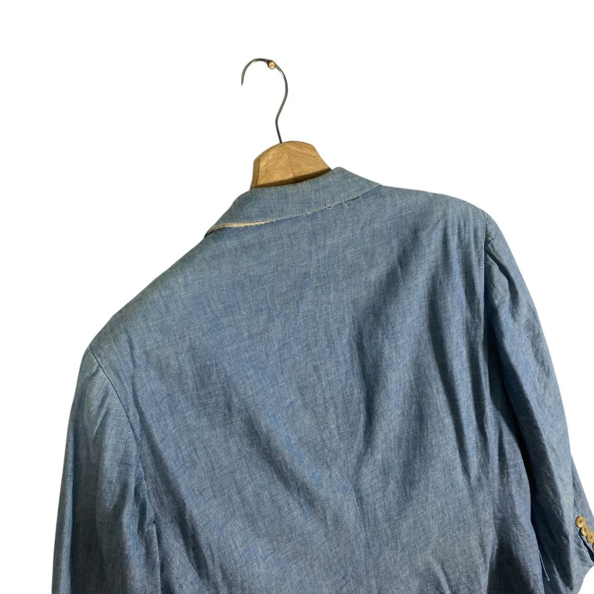 Polo Ralph Lauren Vintage Polo Ralph Lauren Chambray Blue Blazer Jacket Size 42R - 12 Thumbnail