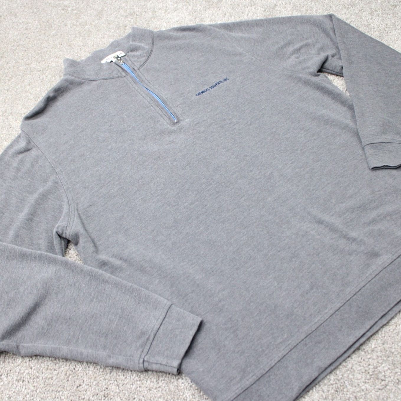 Peter Millar Peter Millar Sweatshirt Mens Large Gray 1/4 Zip Mock Neck Pullover L/S Sweater Size US L / EU 52-54 / 3 - 5 Thumbnail