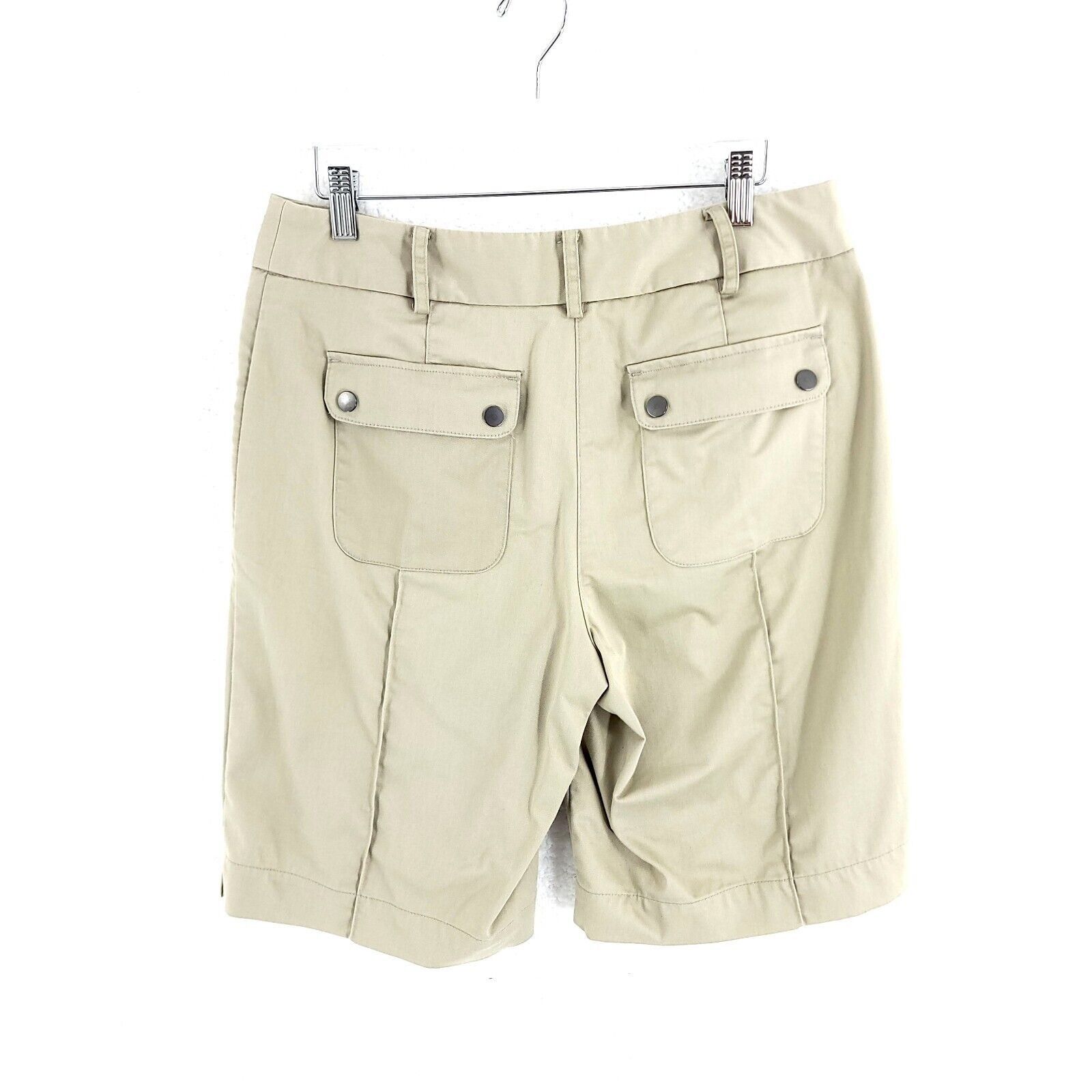 Liz Claiborne Lizwear Liz Claiborne Pleated Chino Tan Mid Rise Shorts Size Size US 31 - 3 Thumbnail
