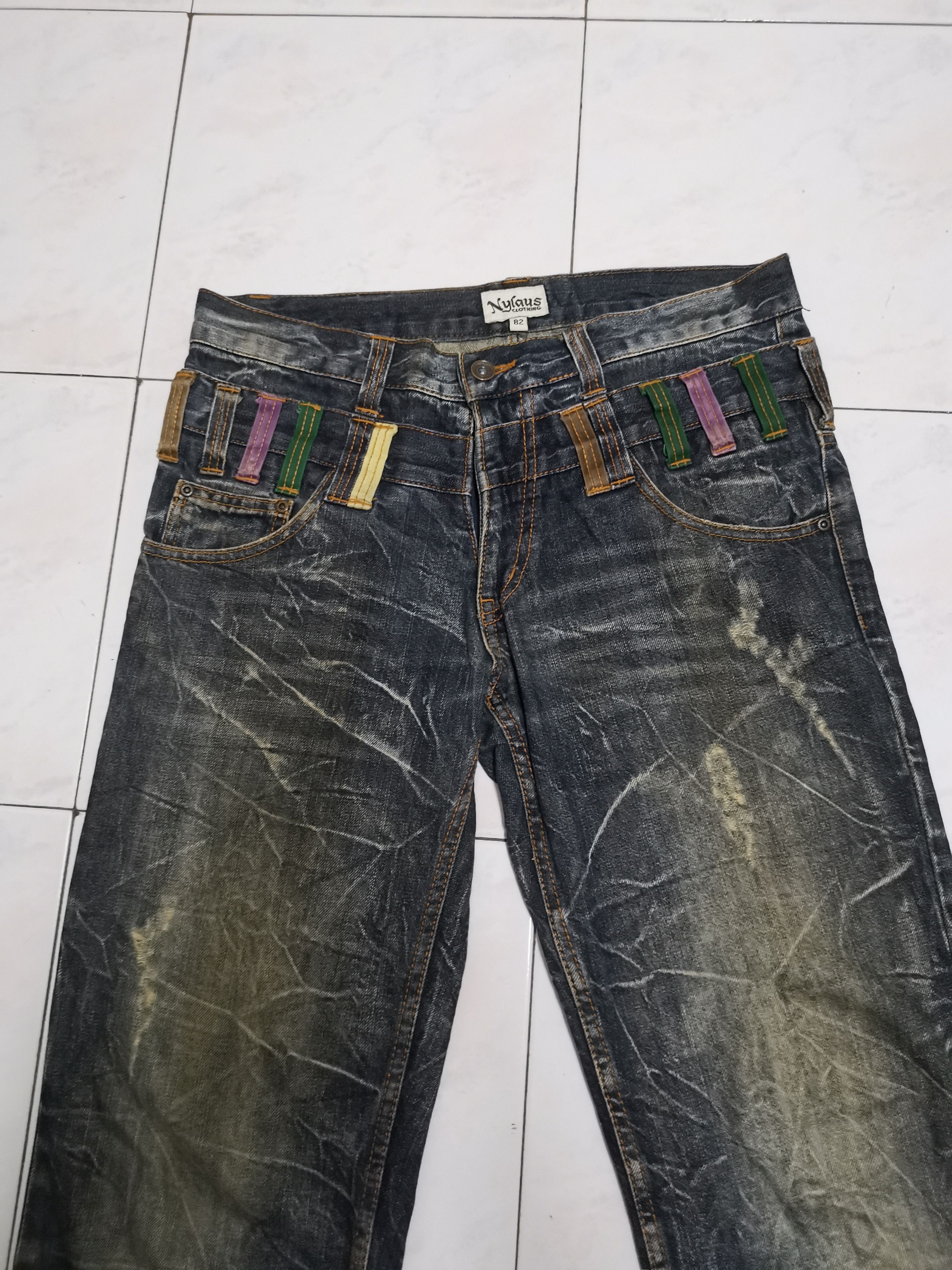 Tornado Mart Nylaus rare nice design double waist jeans Size US 32 / EU 48 - 12 Thumbnail