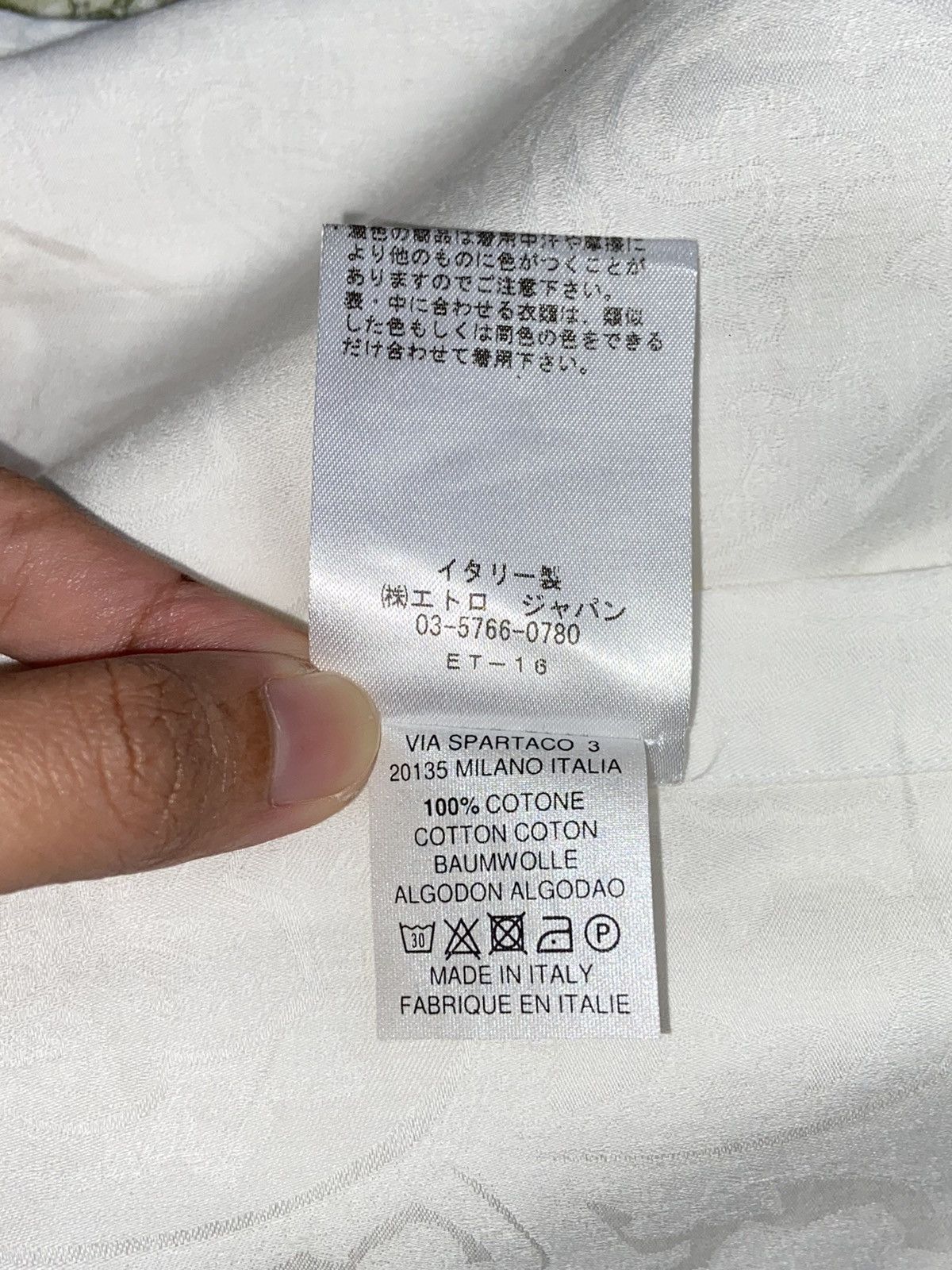 Etro ETRO Motive White Shirt Size US S / EU 44-46 / 1 - 8 Thumbnail