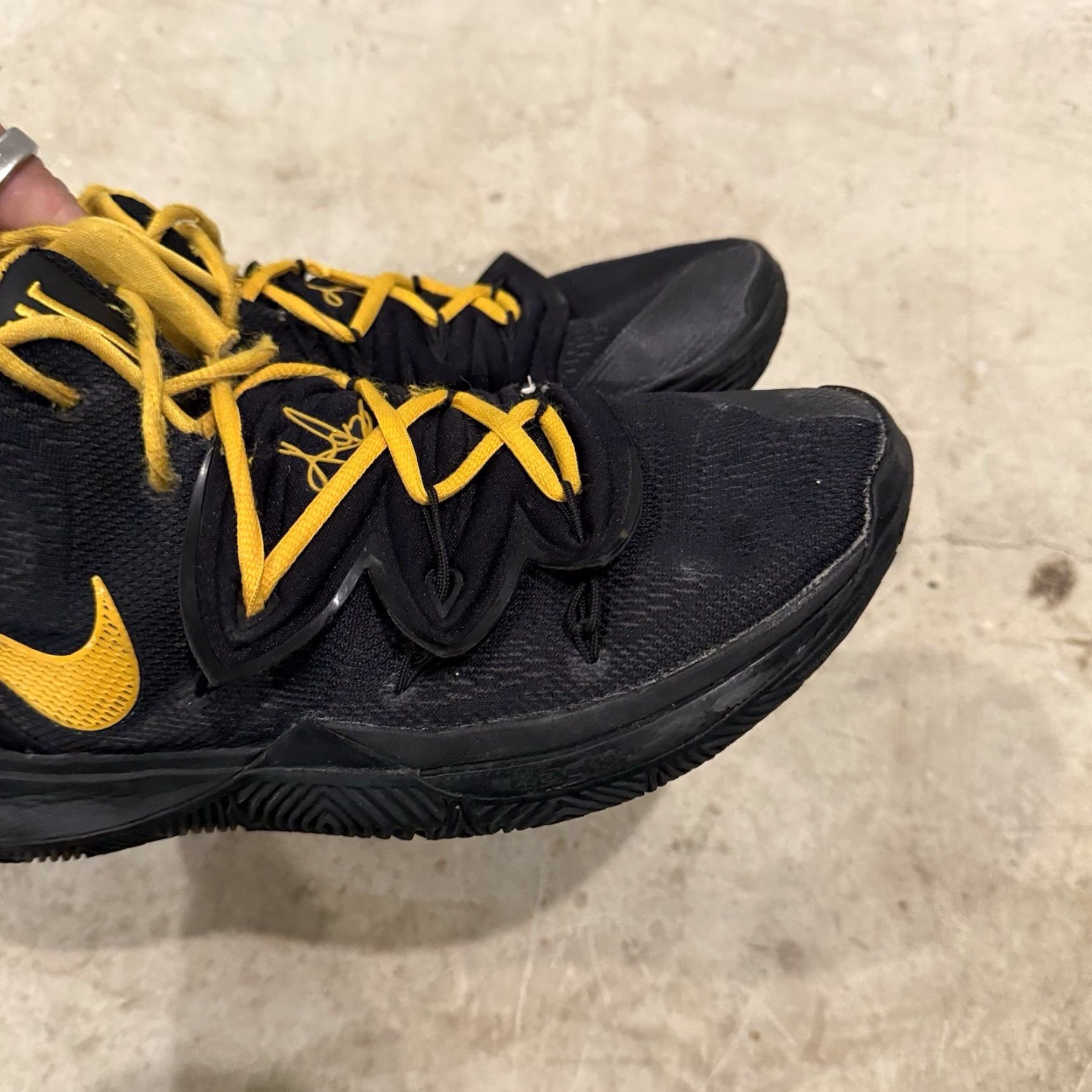 Nike Nike Kyrie 5 iD Sneaker - Size 12 - Black And Yellow - Multicolor - Men - Athletic - AV7917-XXX Size ONE SIZE - 4 Thumbnail