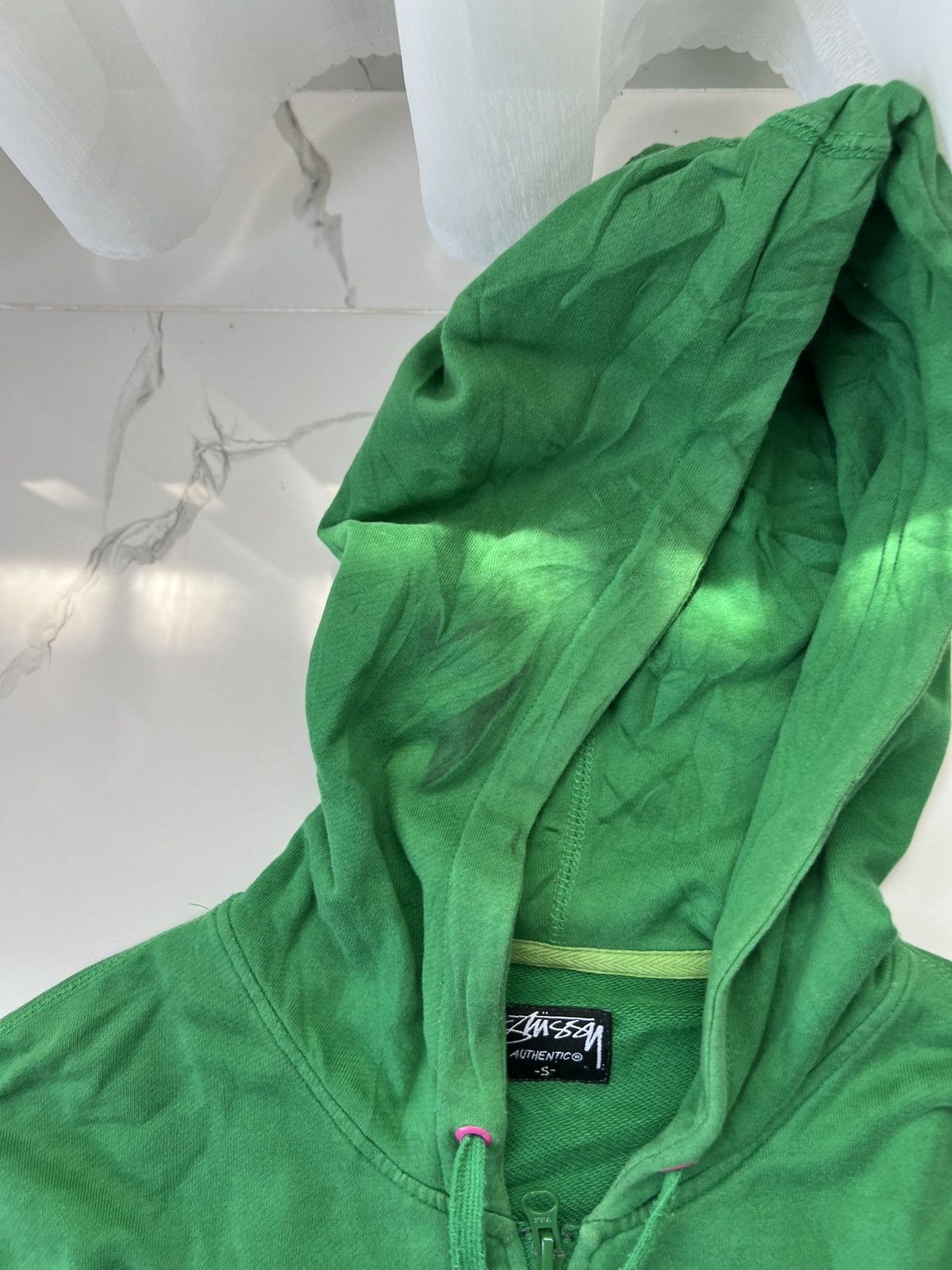 Stussy × Vintage 00’s STUSSY AUTHENTIC ZIP HOODIE Y2K SMALL LOGO RARE Size US S / EU 44-46 / 1 - 8 Thumbnail