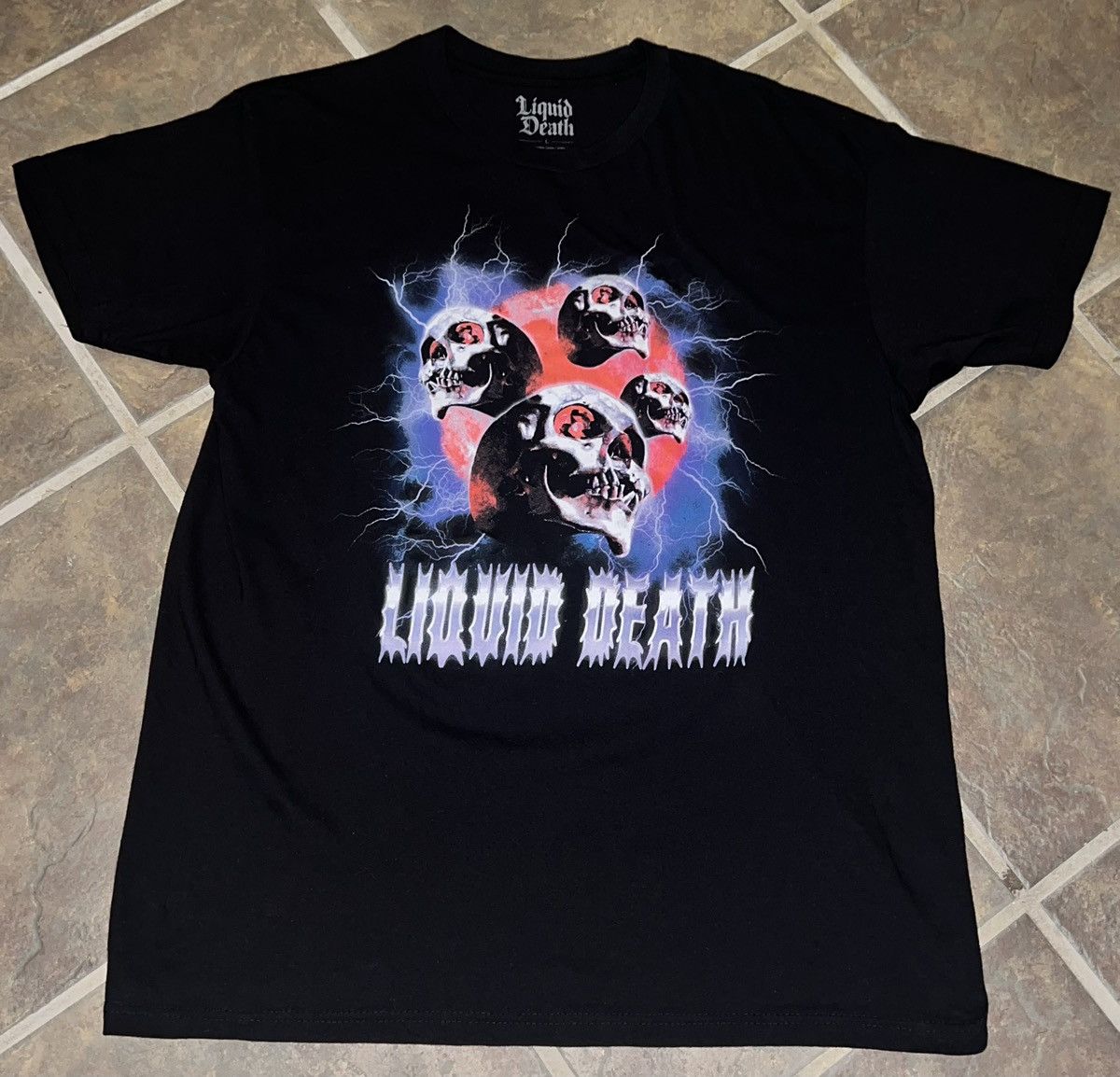 Other LIQUID DEATH LIGHTNING SKULLS T-SHIRT Size US L / EU 52-54 / 3 - 5 Thumbnail
