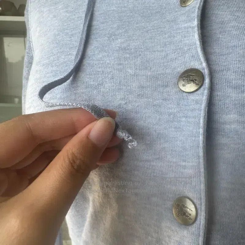 Burberry Burberry Gray Cotton Cropped Long Sleeve Hoodie. Size M / US 6-8 / IT 42-44 - 8 Thumbnail