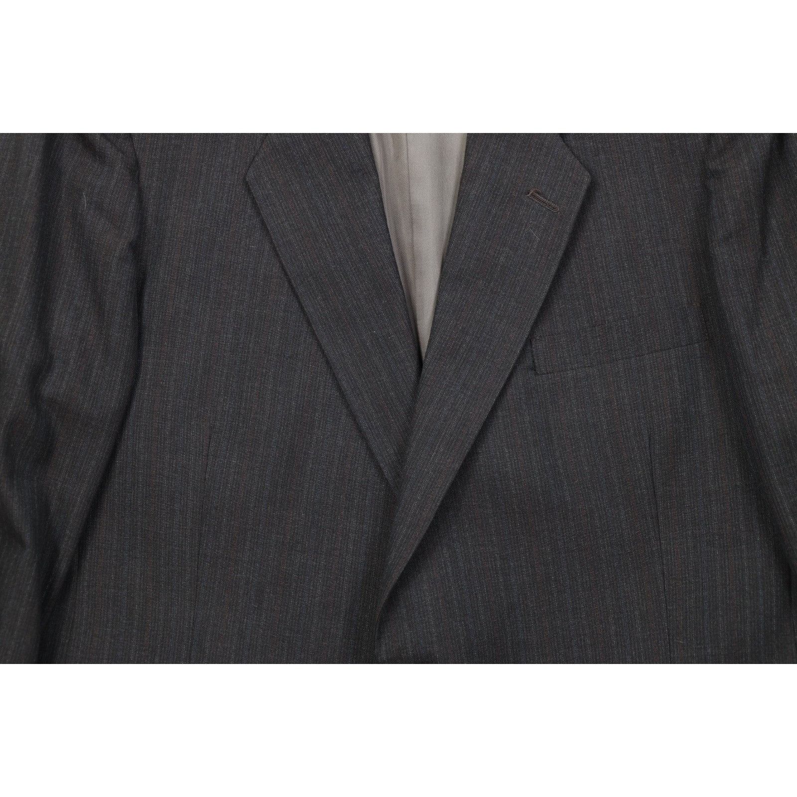 Vintage Vintage 70s Streetwear 2 Piece Pinstriped Knit Suit Size 46R - 4 Thumbnail