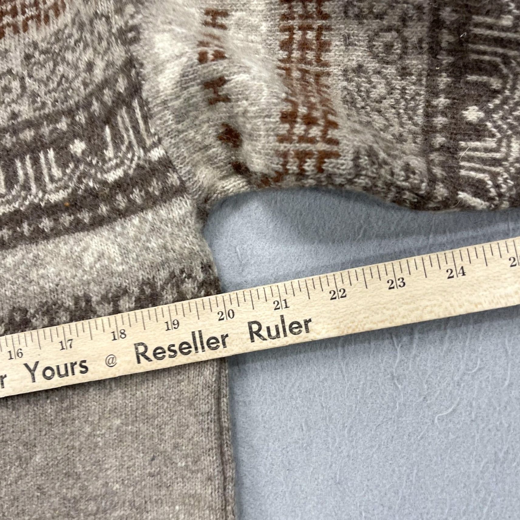 Vintage VINTAGE Angoora by Gaudy Knitwears Sweater Mens M Beige 1/4 Zip Mock Neck Fair Isle Knit Pullover Winter Casual Mens Size US M / EU 48-50 / 2 - 7 Thumbnail