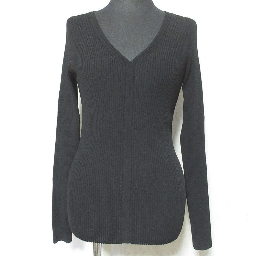Theory Theory Wooster Crepe Knit Vneck Rib Pullover Others Tops 01