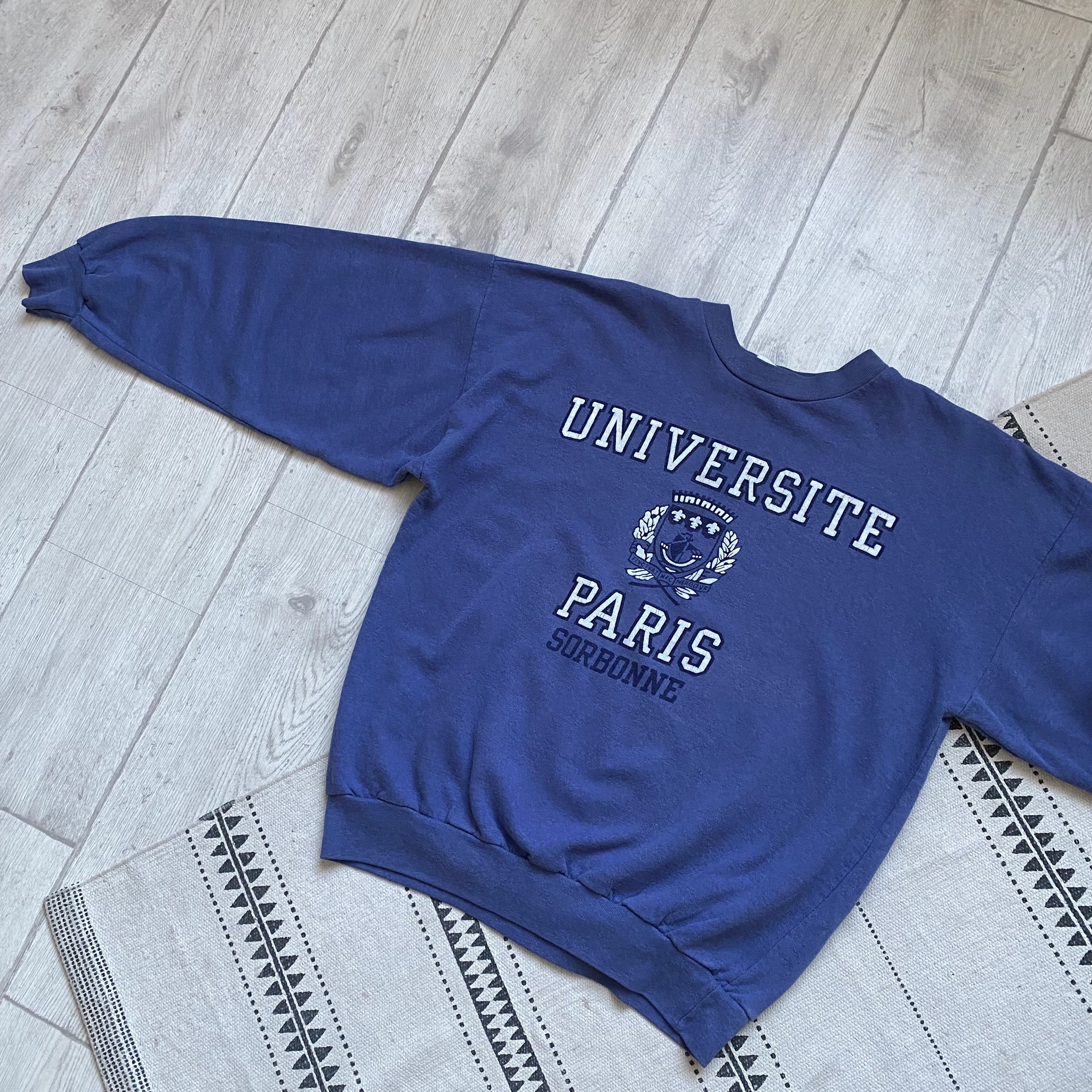 Gildan vintage 80s paris sorbonne university boxy sweatshirt france Size US M / EU 48-50 / 2 - 9 Thumbnail