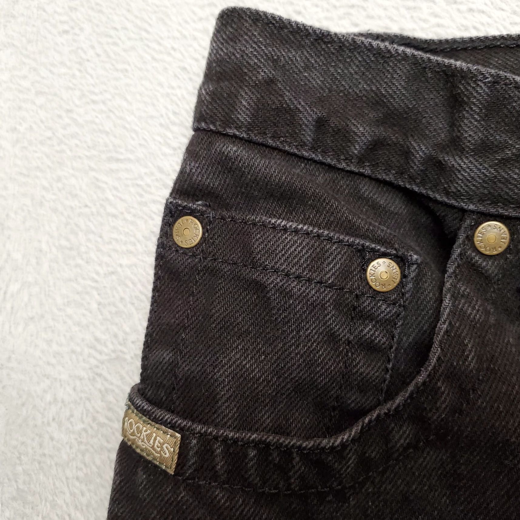 Vintage VINTAGE Rockies Jeans Womens 6 Long Black Denim Relaxed Fit Denim Natural Rise Jeans 5-Pocket Cowboy Outdoor Womens Size 30" / US 8 / IT 44 - 6 Thumbnail