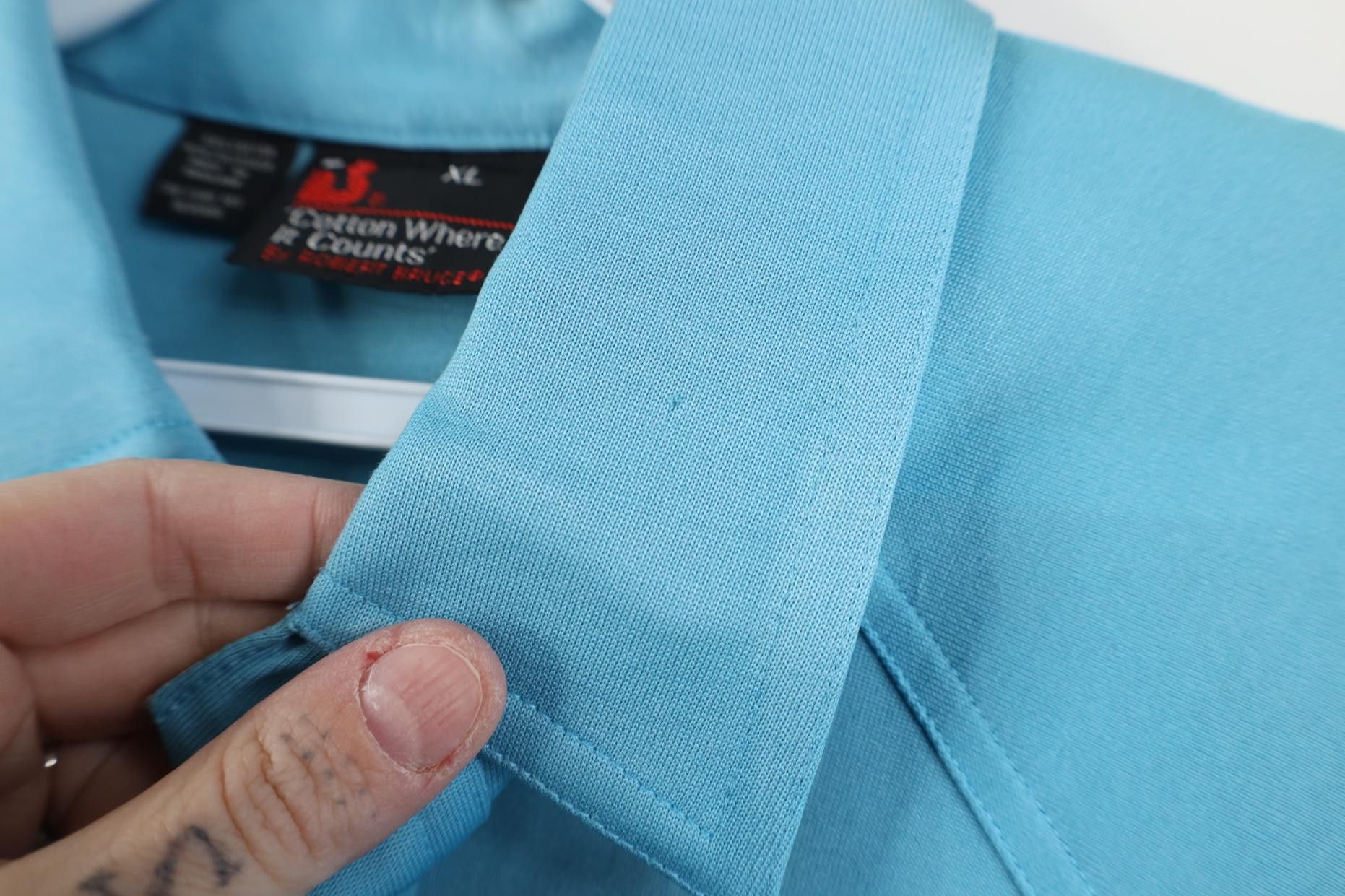 Vintage Vintage 70s Streetwear Knit Pocket Golf Polo Shirt Blue Size US XL / EU 56 / 4 - 6 Thumbnail