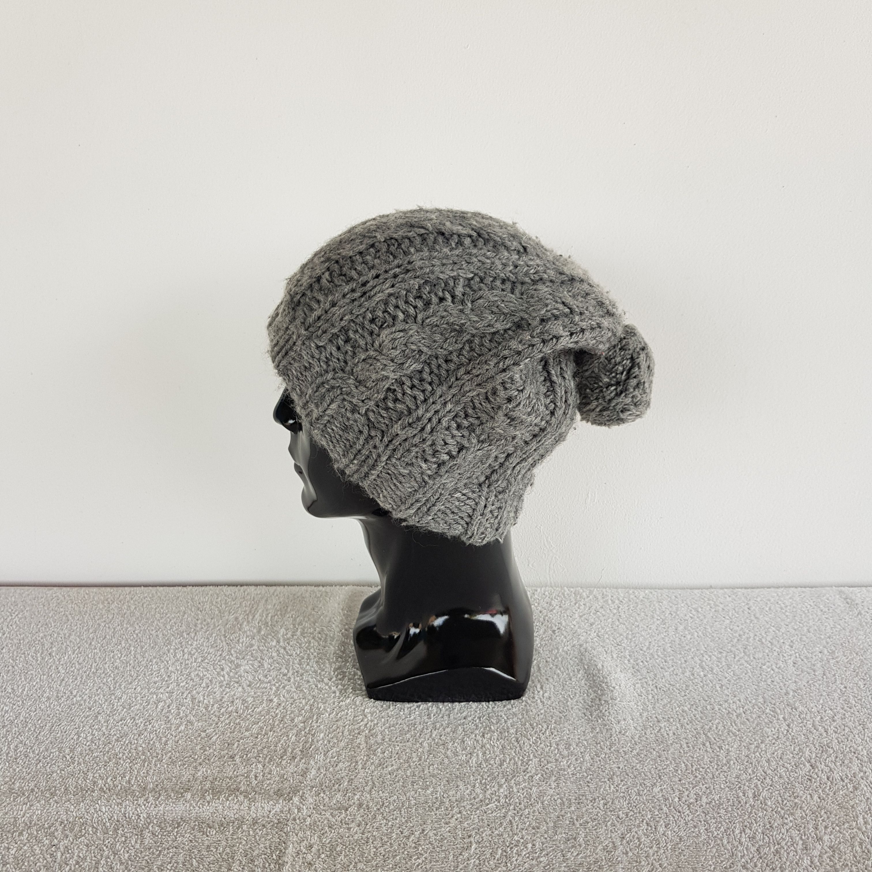 Aran Isles Knitwear Vintage Abercrombie Beanie Y2K Crochet Slouchy Snow Caps Hat Size ONE SIZE - 4 Thumbnail