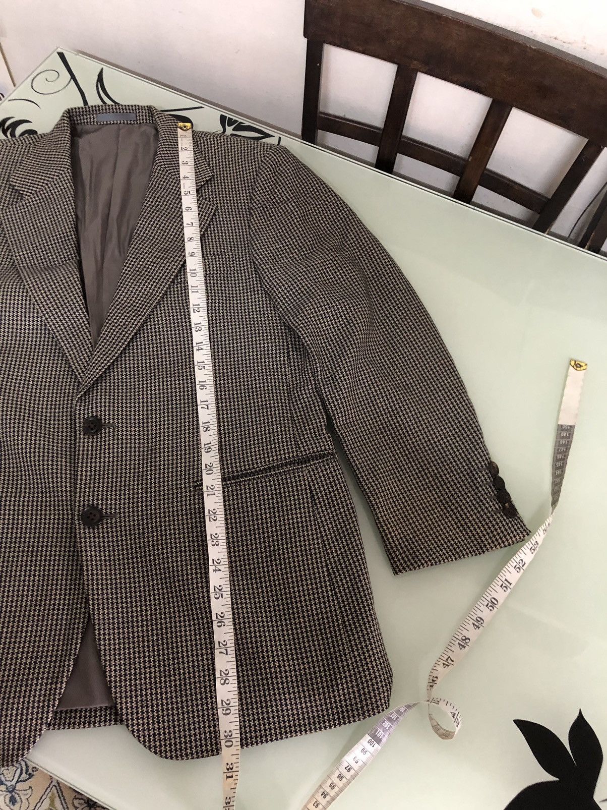 Burberry Vtg Burberry Tweed Wool Checked Single Breasted Blazer Size US M / EU 48-50 / 2 - 25 Thumbnail