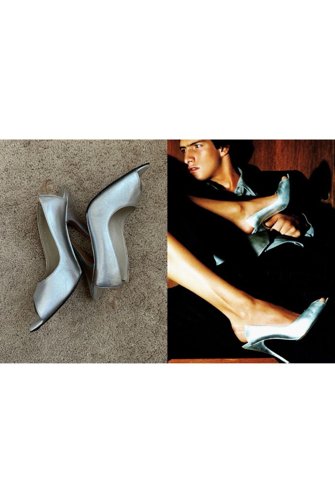 Gucci Gucci SS03 Metallic Slingback Pumps Size US 6.5 / IT 36.5 - 1 Thumbnail