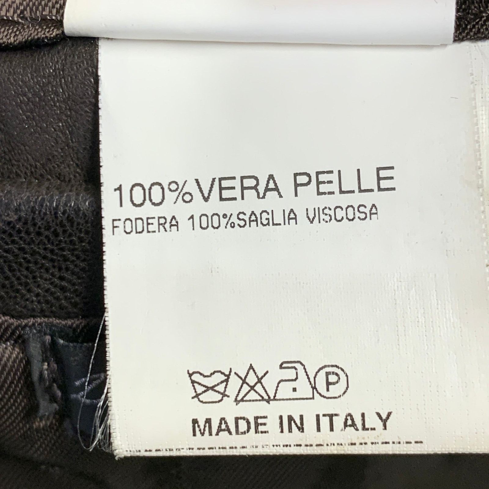 Daniele Alessandrini Size S Brown Ribbed Leather Bomber Jacket Size US S / EU 44-46 / 1 - 12 Thumbnail
