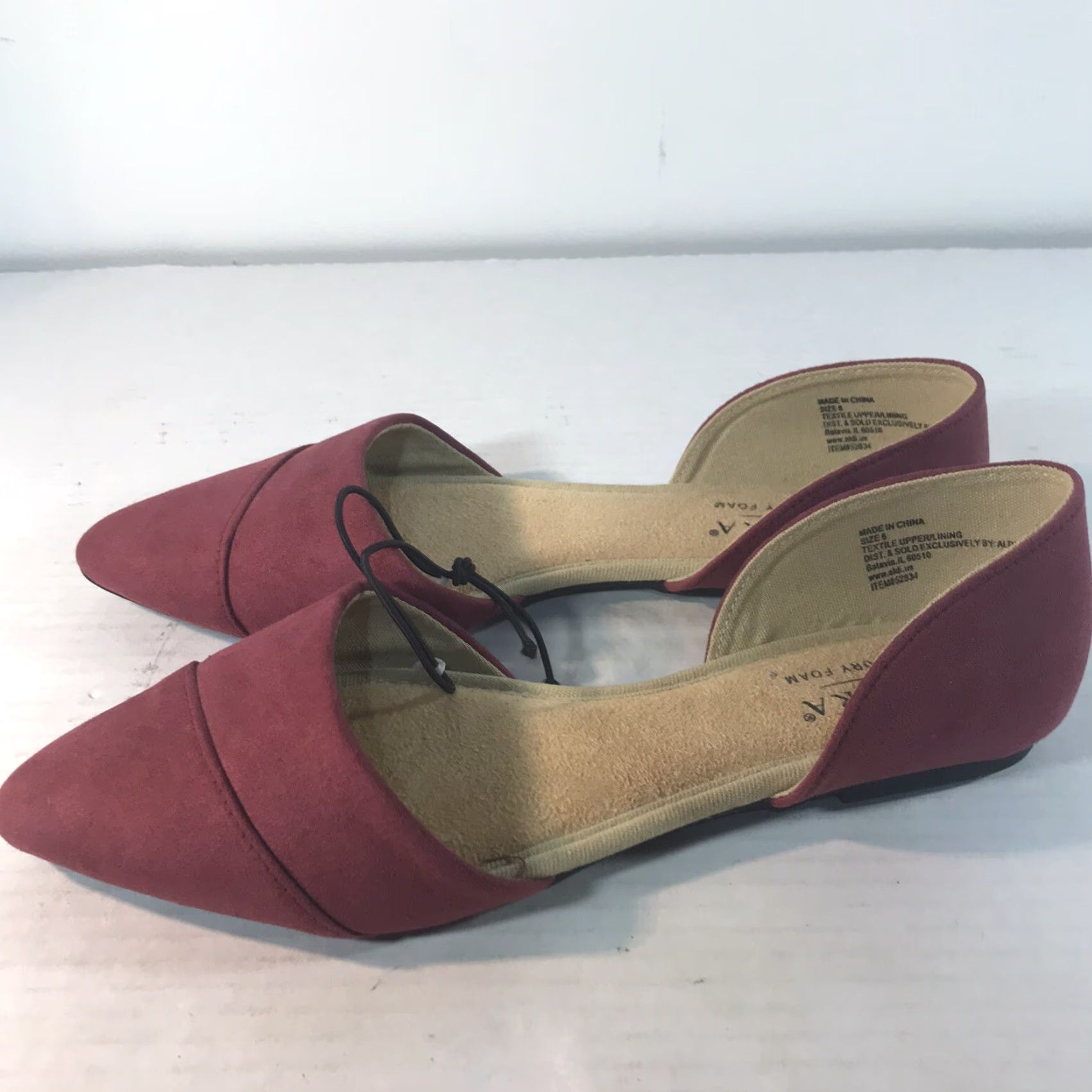 Vintage Serra Women’s Memory Foam Flat Shoes Size 8 Berry Pointed Toe Summer Casual Size US 8 / IT 38 - 2 Thumbnail