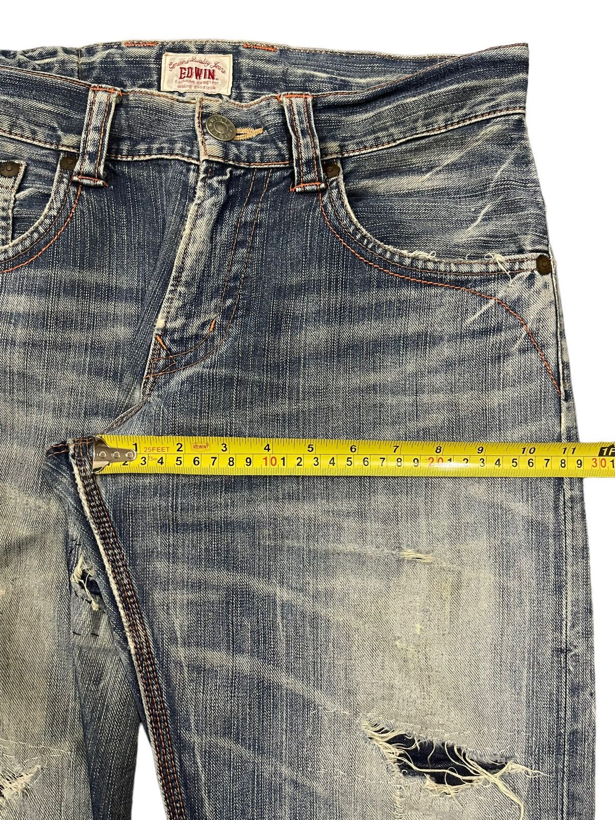 Edwin Edwin XV Exclusive Vintage Blue Wash Distressed Baggy Jeans Size US 32 / EU 48 - 13 Thumbnail