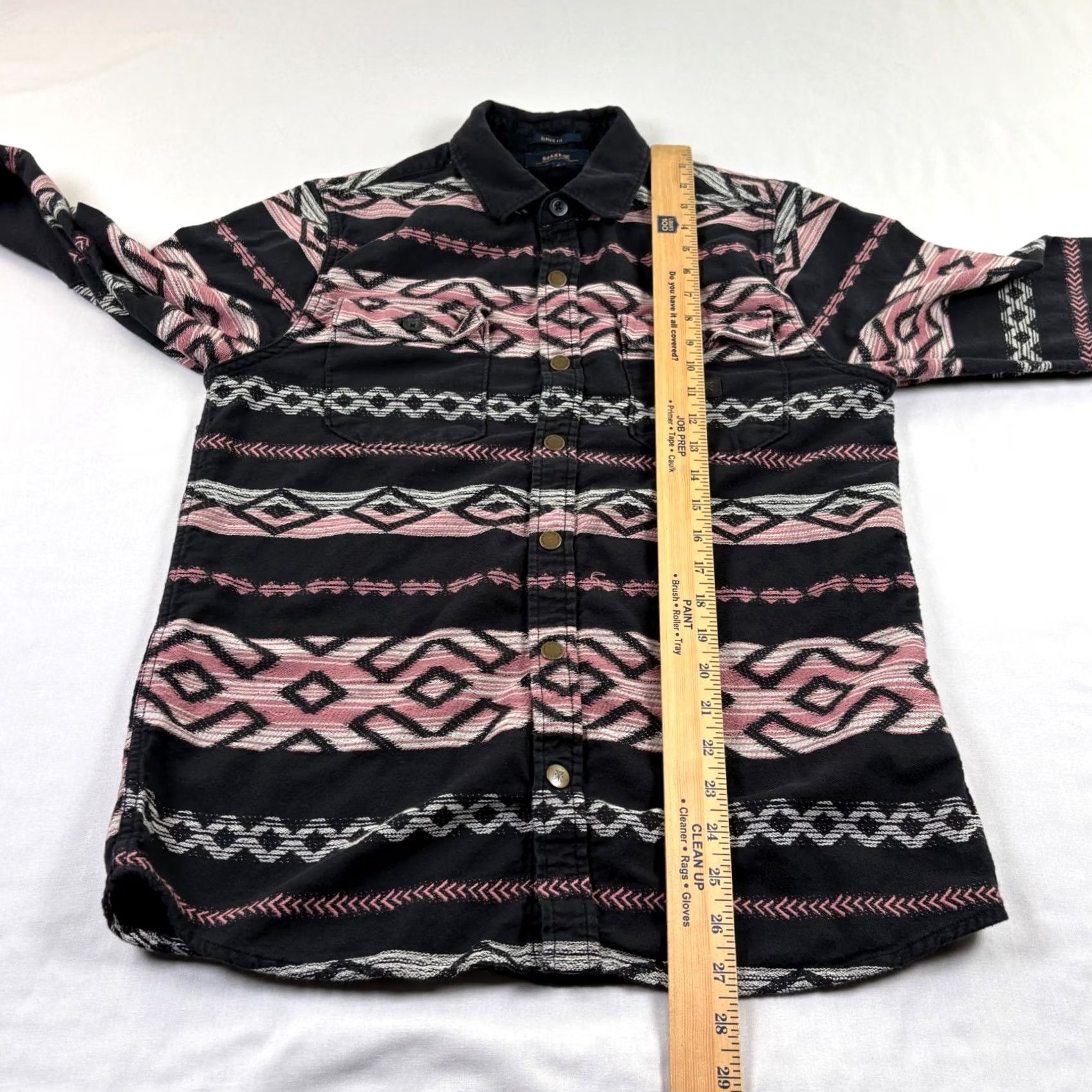 Roark VINTAGE Roark Shirt Mens Small Noardsman Flannel Black Pink Aztec Button Up Size US S / EU 44-46 / 1 - 6 Thumbnail