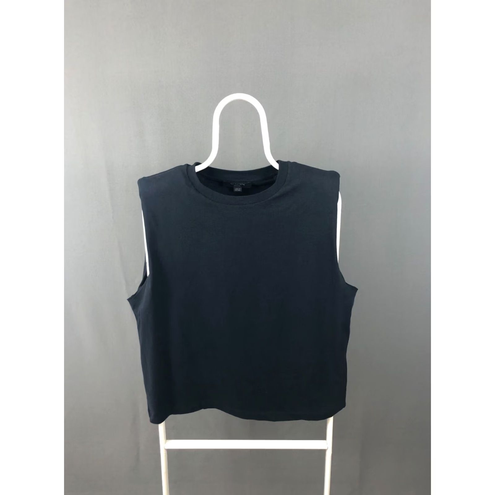 Allsaints AllSaints Women's Tank Top M Black 100% Cotton Sleeveless Crew Neck Casual Basic Classic 100% Cotton Regular Size M Womens Size M / US 6-8 / IT 42-44 - 2 Thumbnail