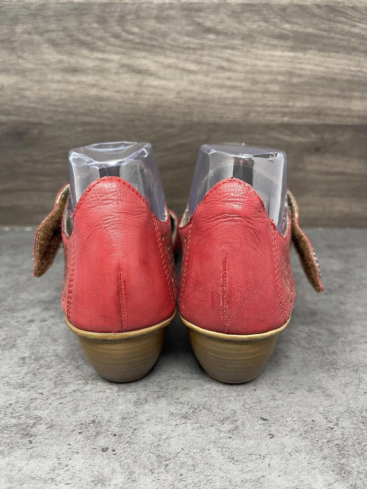 Rieker Rieker Mirjam 53 Shoes Womens Size 11 (42) Red Leather Size US 11 / IT 41 - 6 Thumbnail