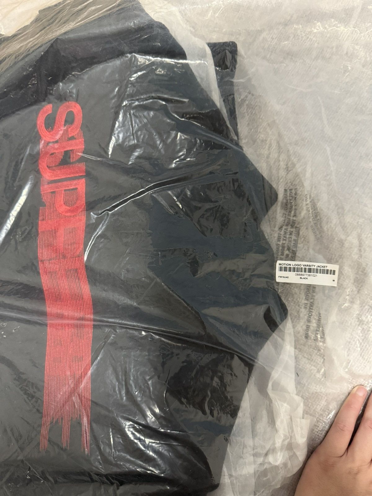 Supreme Supreme black motion logo varsity Jacket Size US M / EU 48-50 / 2 - 6 Thumbnail