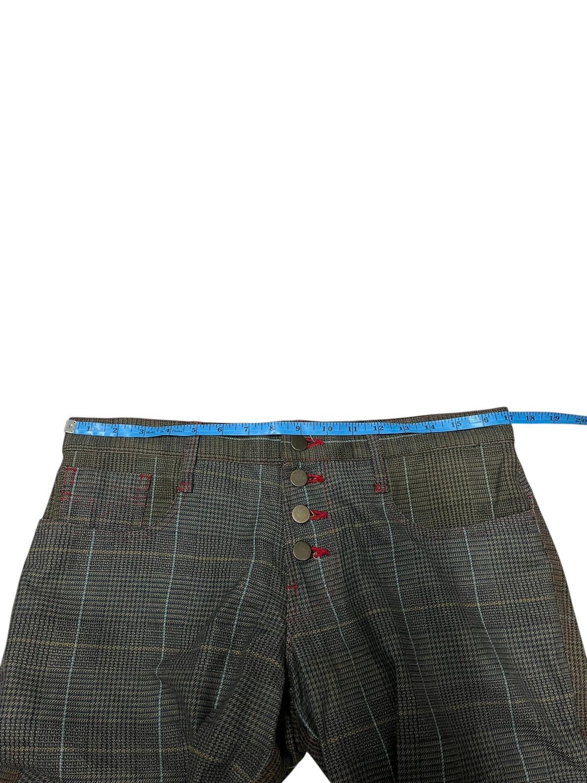 Christopher Nemeth 🔥Christopher Nemeth Distressed Check Embroidered Pants Size US 34 / EU 50 - 9 Thumbnail