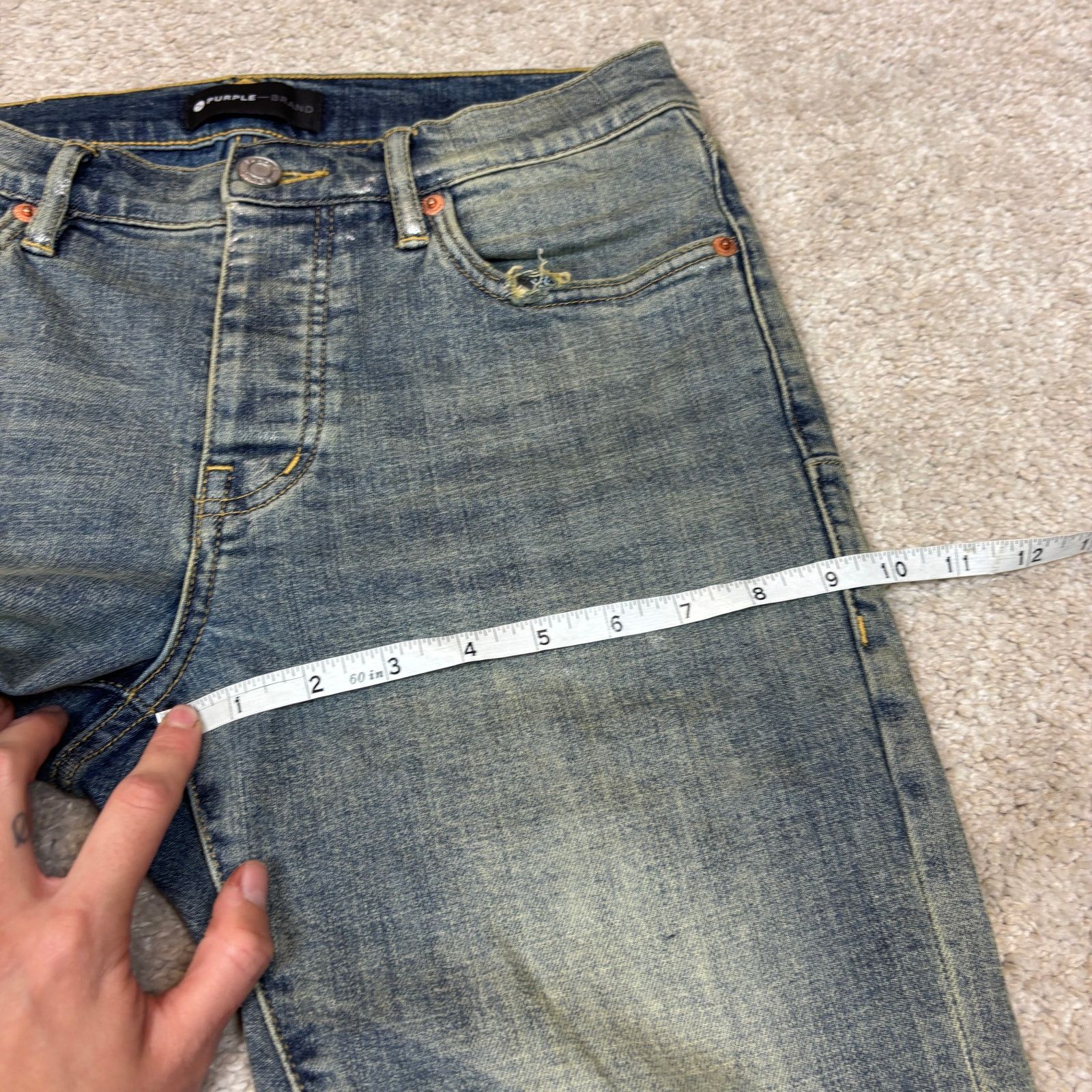 Purple Purple Brand P001 Low Rise Skinny Denim Jeans Men's 29x33 Size US 29 - 7 Thumbnail