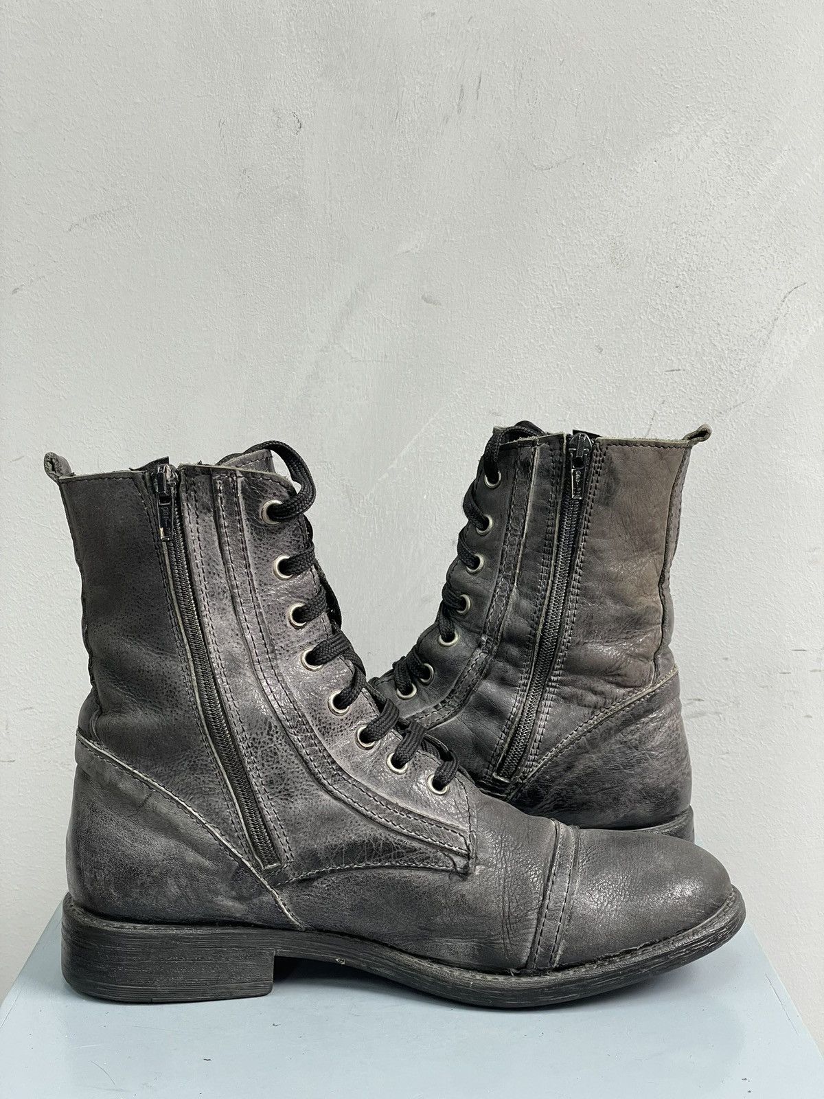 Dirk Bikkembergs Rare washed black combat boots bikkembergs style hype Size US 8.5 / IT 38.5 - 4 Thumbnail