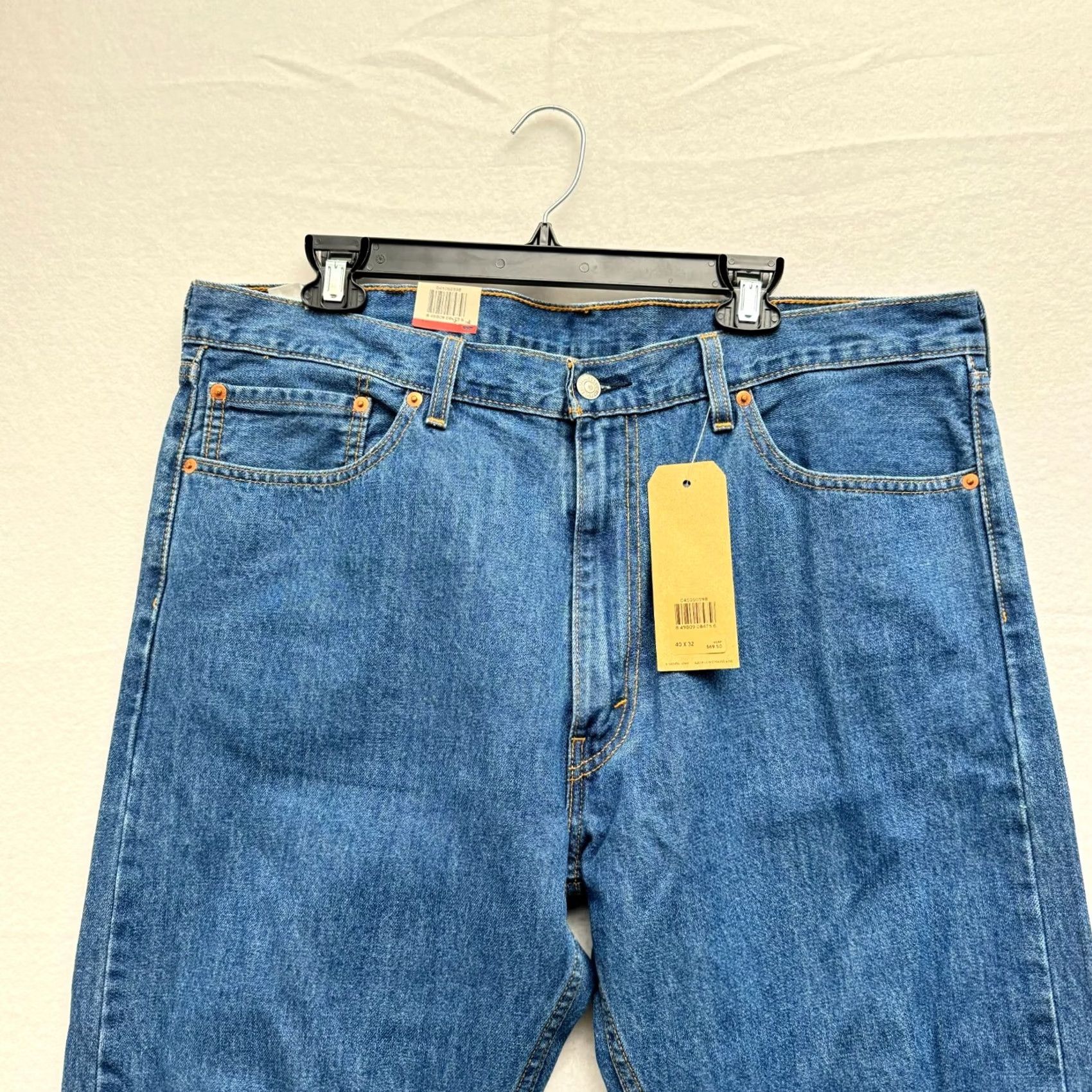 Levi's Levi's 505 Jeans Regular Straight 40x32 Stretch Medium Blue Denim Men Big & Tall Inseam 32 NWT Size US 40 / EU 56 - 7 Thumbnail
