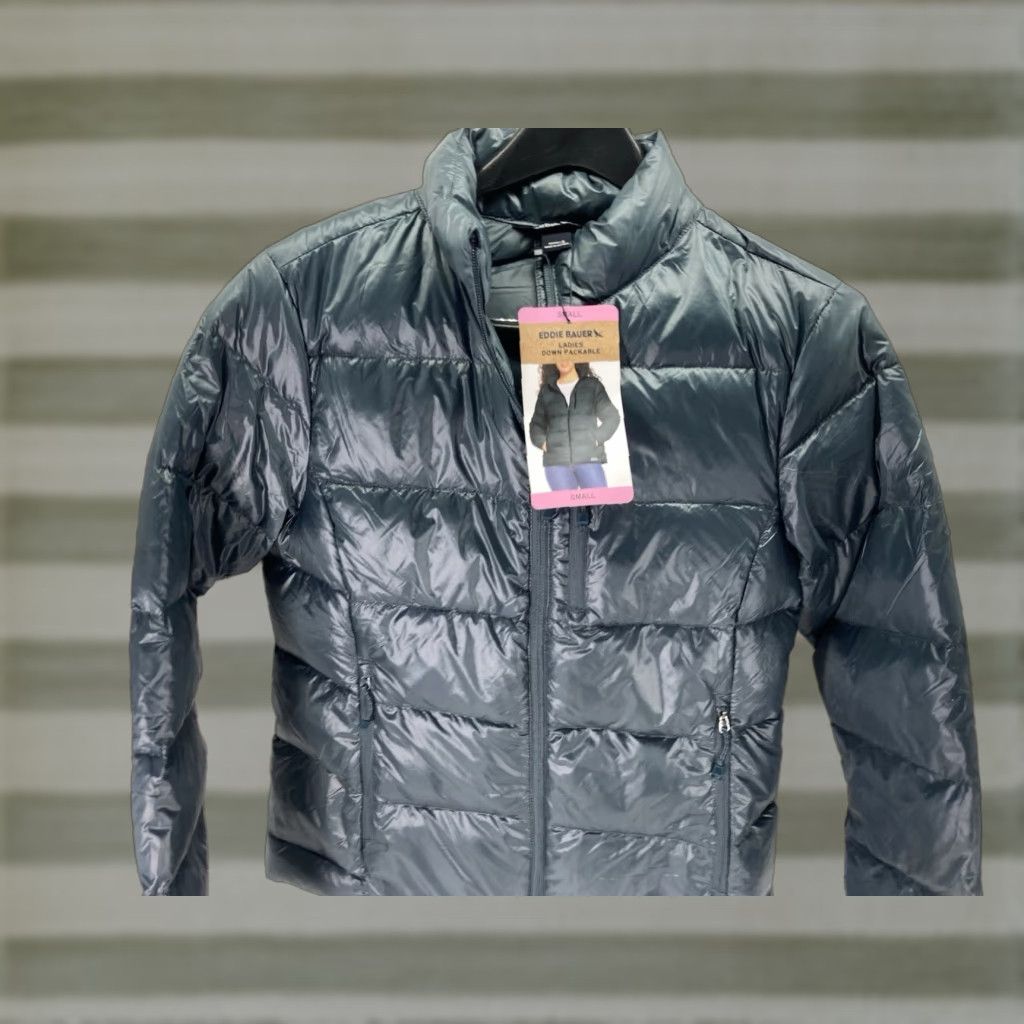 Eddie Bauer Eddie Bauer Down Puffer Jacket Coat Women S Blue Full Zip Packable NWT Size S / US 4 / IT 40 - 1 Thumbnail