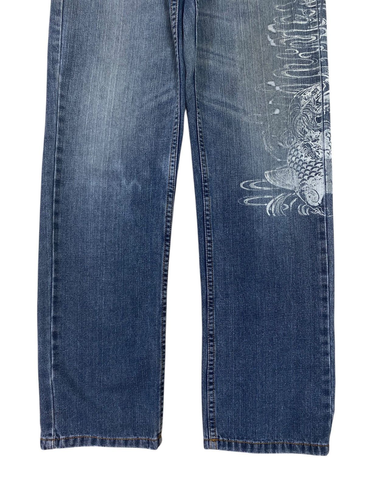 Other Japanese Brand Faded Wash Stye Embroidered Jeans Size US 31 - 9 Thumbnail