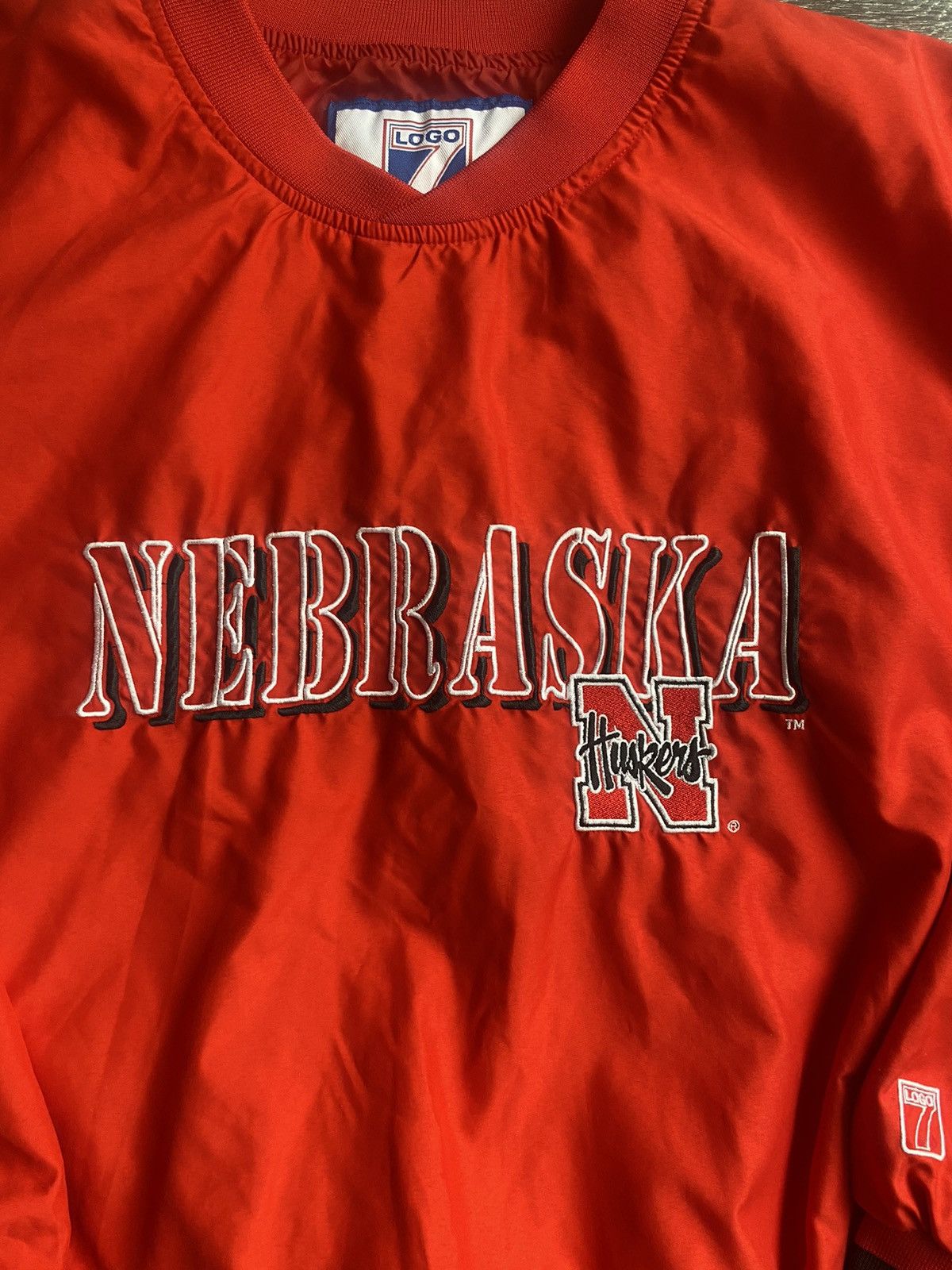 Logo 7 × Vintage Vintage Nebraska Logo 7 Pull Over Jacket Size US XL / EU 56 / 4 - 3 Thumbnail