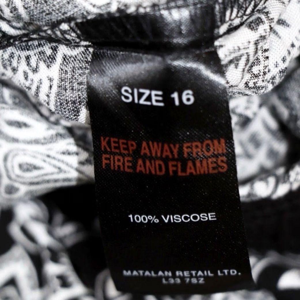 Vintage BNWT Papaya Viscose Trousers UK 16 Black White Floral Womens Vintage Size 38" / US 16 / IT 52 - 6 Thumbnail