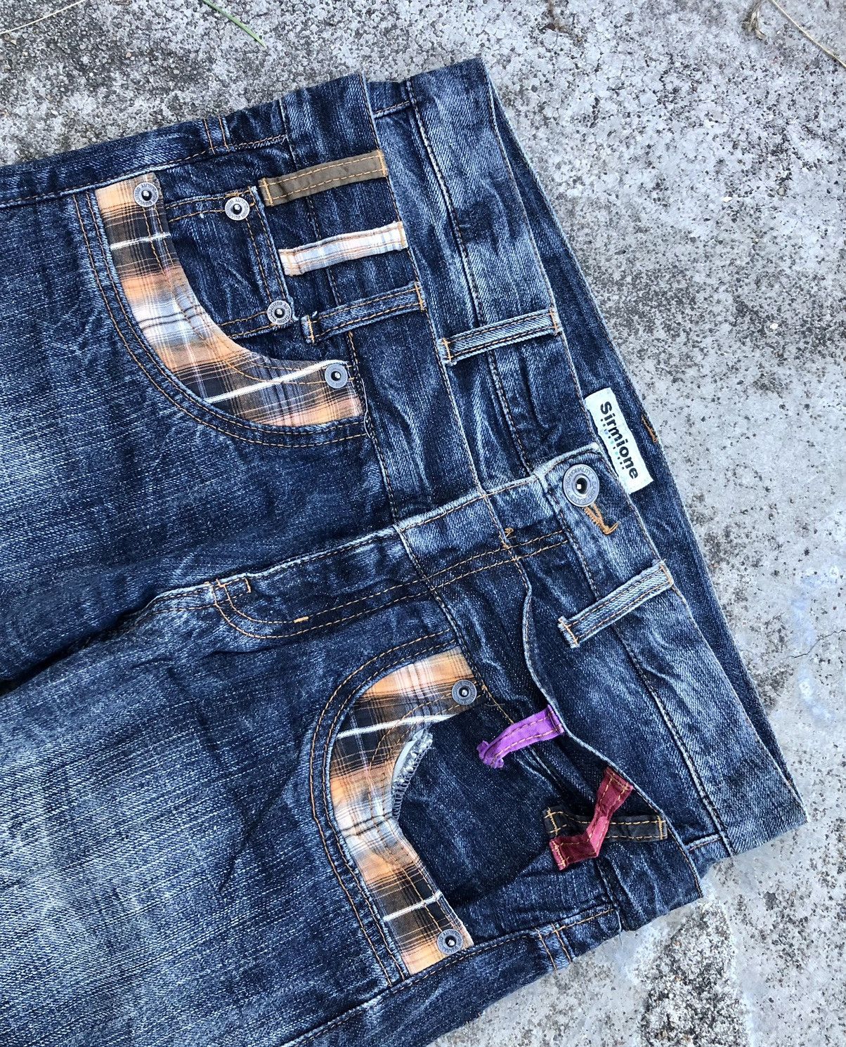 Japanese Brand DOUBLE WAIST WASHED BLUE SIRMIONE DENIM Size US 31 - 2 Thumbnail