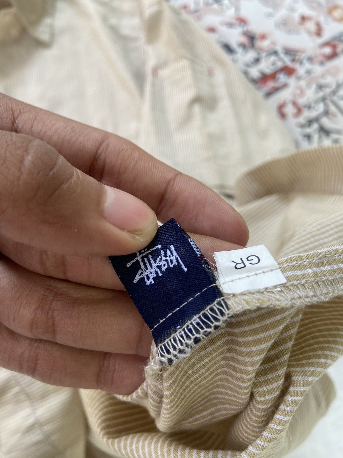 Vintage 90's Vintage Stussy Japan plaid logo shirt Size US L / EU 52-54 / 3 - 6 Thumbnail